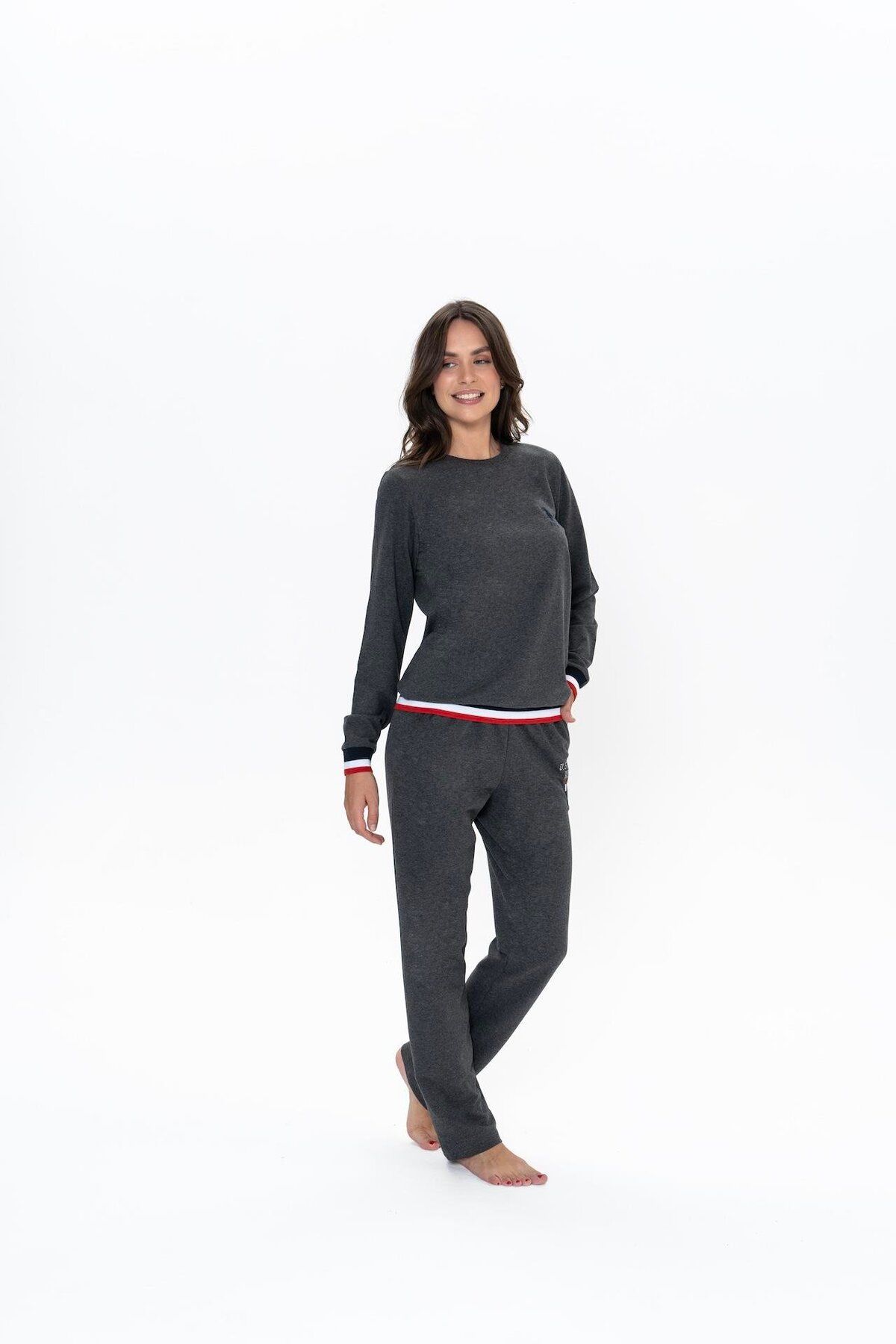 U.S. Polo Assn.-Women's Anthracite Melange Home Wear - 20110 2