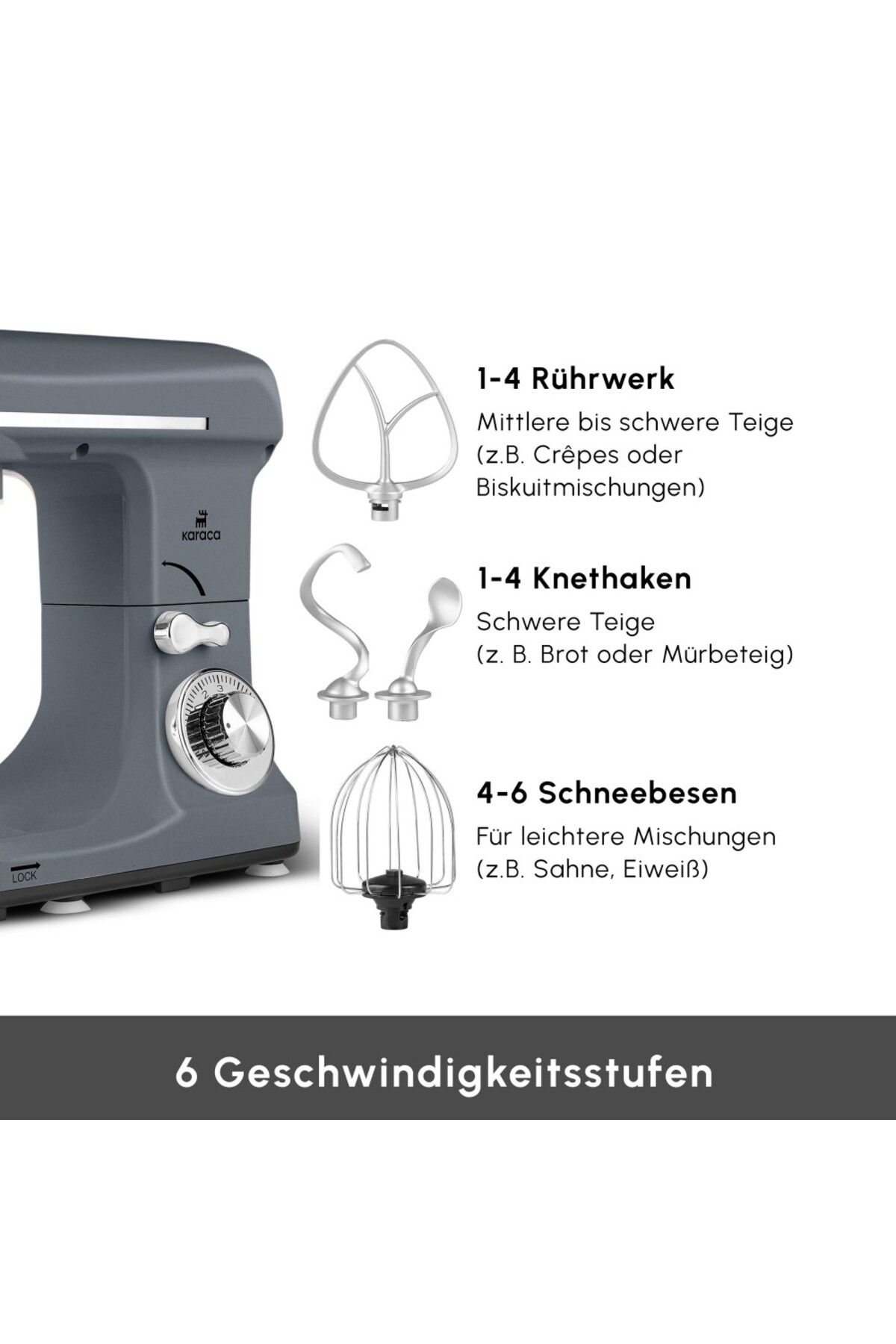 Karaca-Blendburst Standmixer, Grau 6