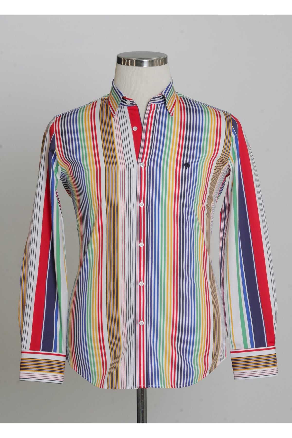 Paul Martin Canadian-Paul Martin Stripes Model Satin Fabric Men's Shirt Pm3608R01 1