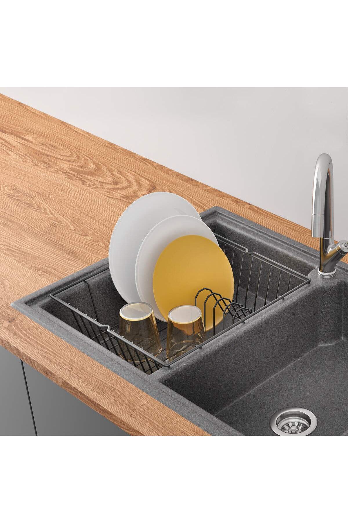Metaltex-Lipsia Lava Touch Dish Drainer – Anti-Rust & Scratch-Resistant with Touch-Therm Coating 4