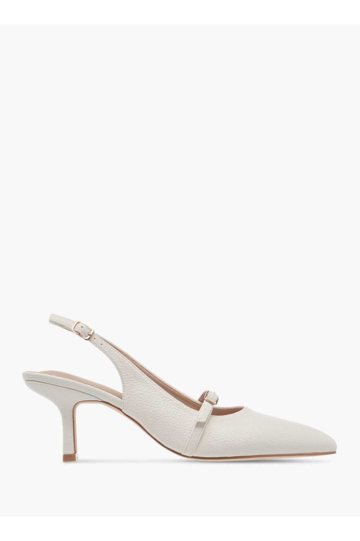 Flora Bella by Shoexpress-Flora Bella Textured Slingback Shoes with Flared Heels and Buckle Closure 3