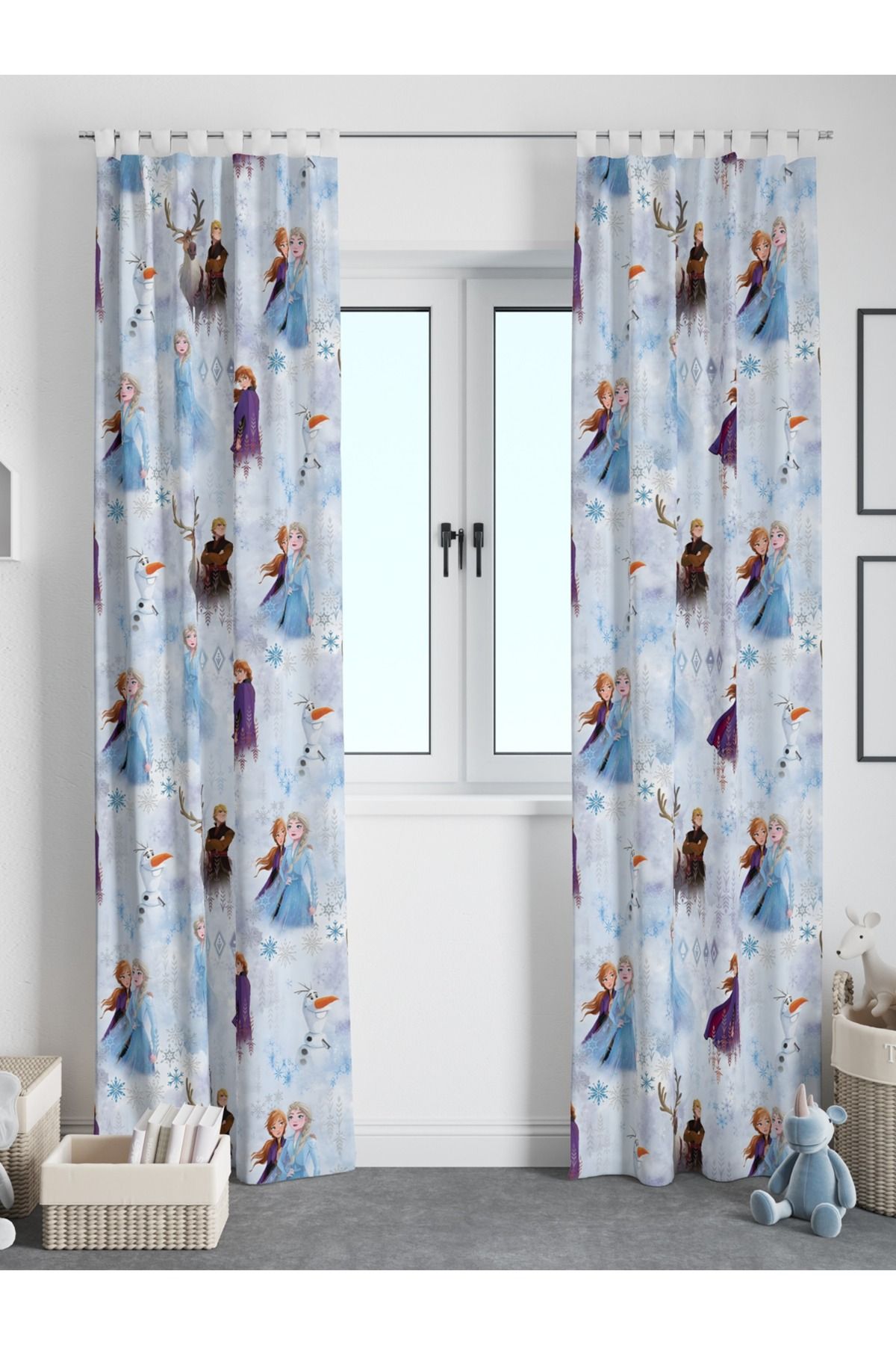 Viadela Elsa Și Frozen Tematică Fundal Cortina Cameră Copii / Bebeluş Single Wing - 150 x 270