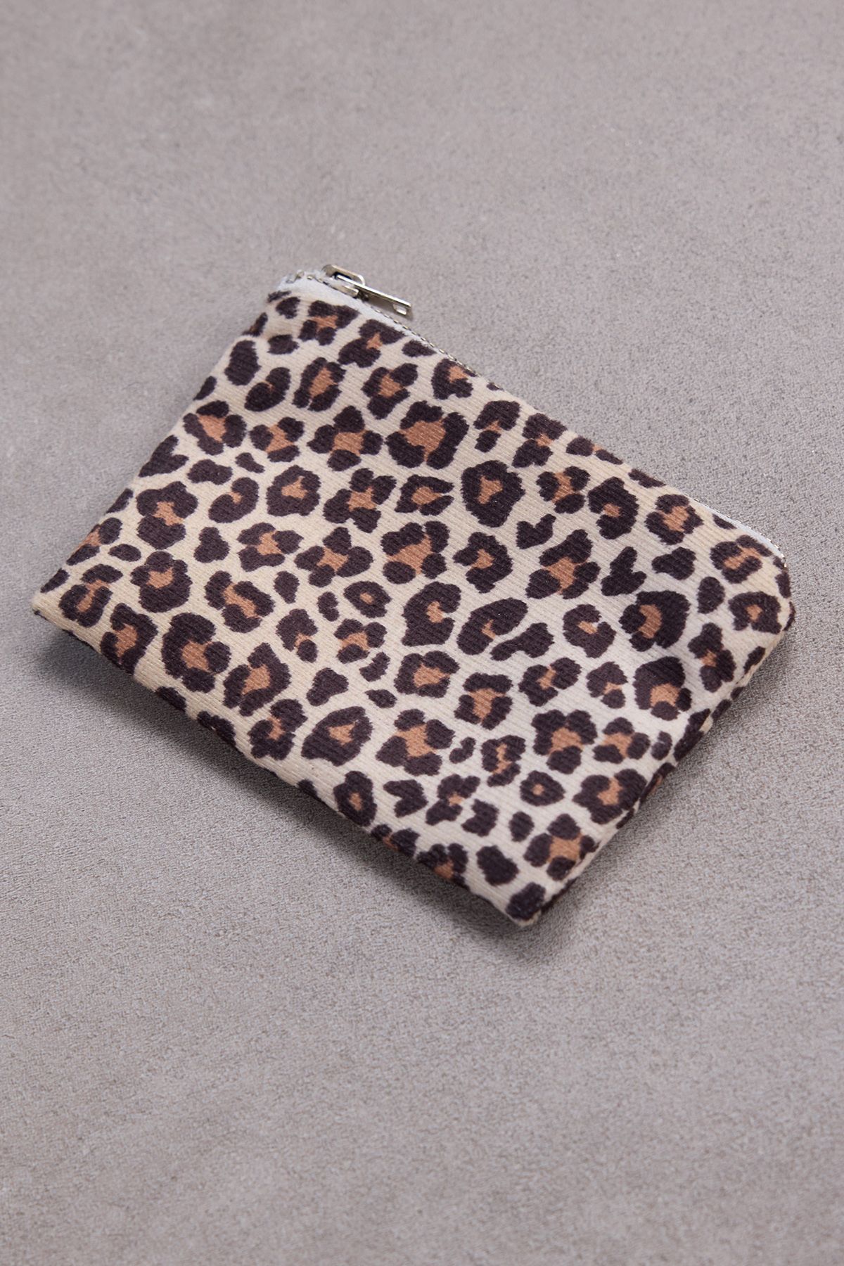 Addax-Czdn2004 Model Leopard Print Mini Cloth Wallet 2