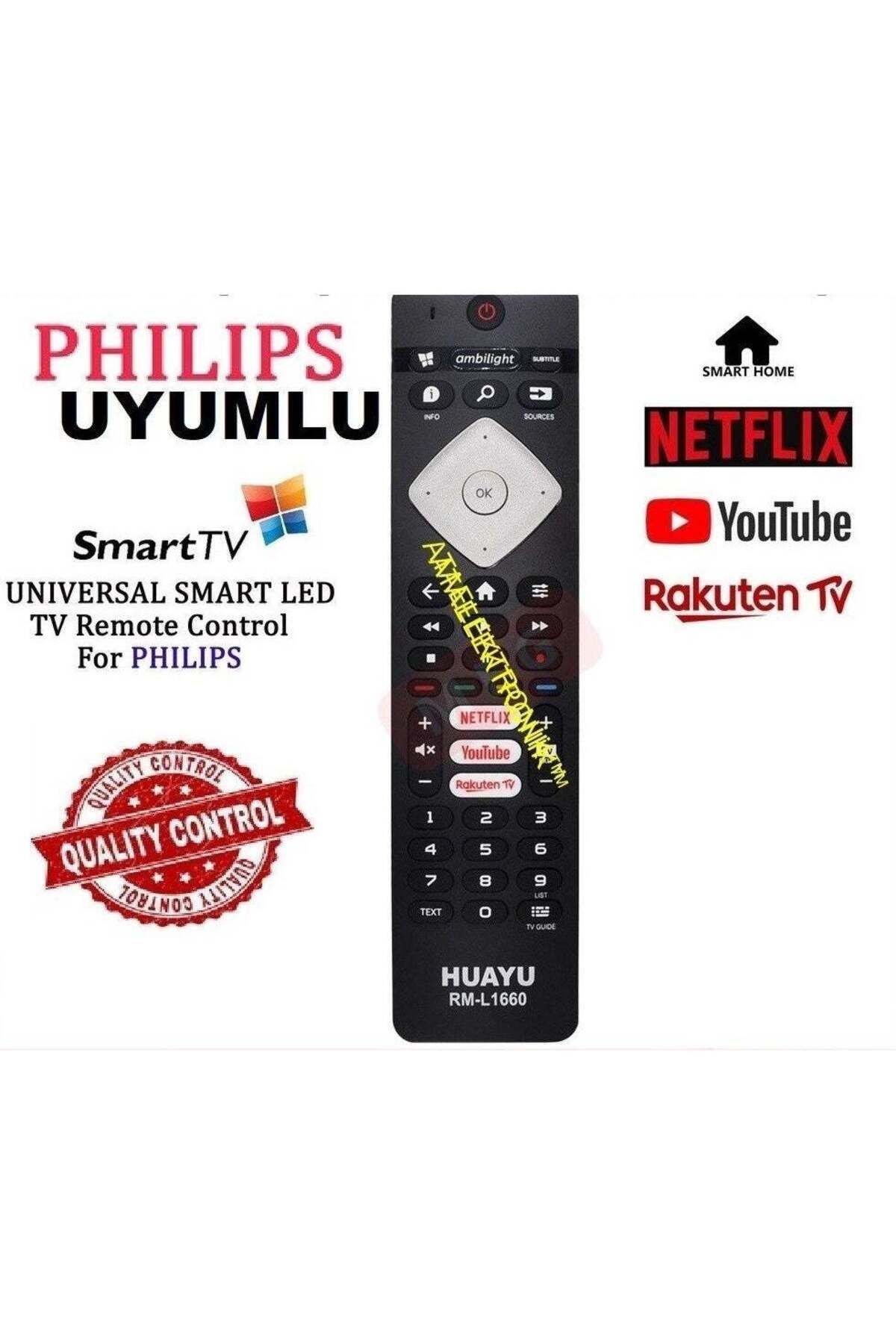 erorex-جهاز التحكم عن بعد لتلفزيون Philips Ambilight 43PUS7304 50PUS7304 55PUS7304 58PUS7304 70PUS7304 LED Netflix Rakuten 2