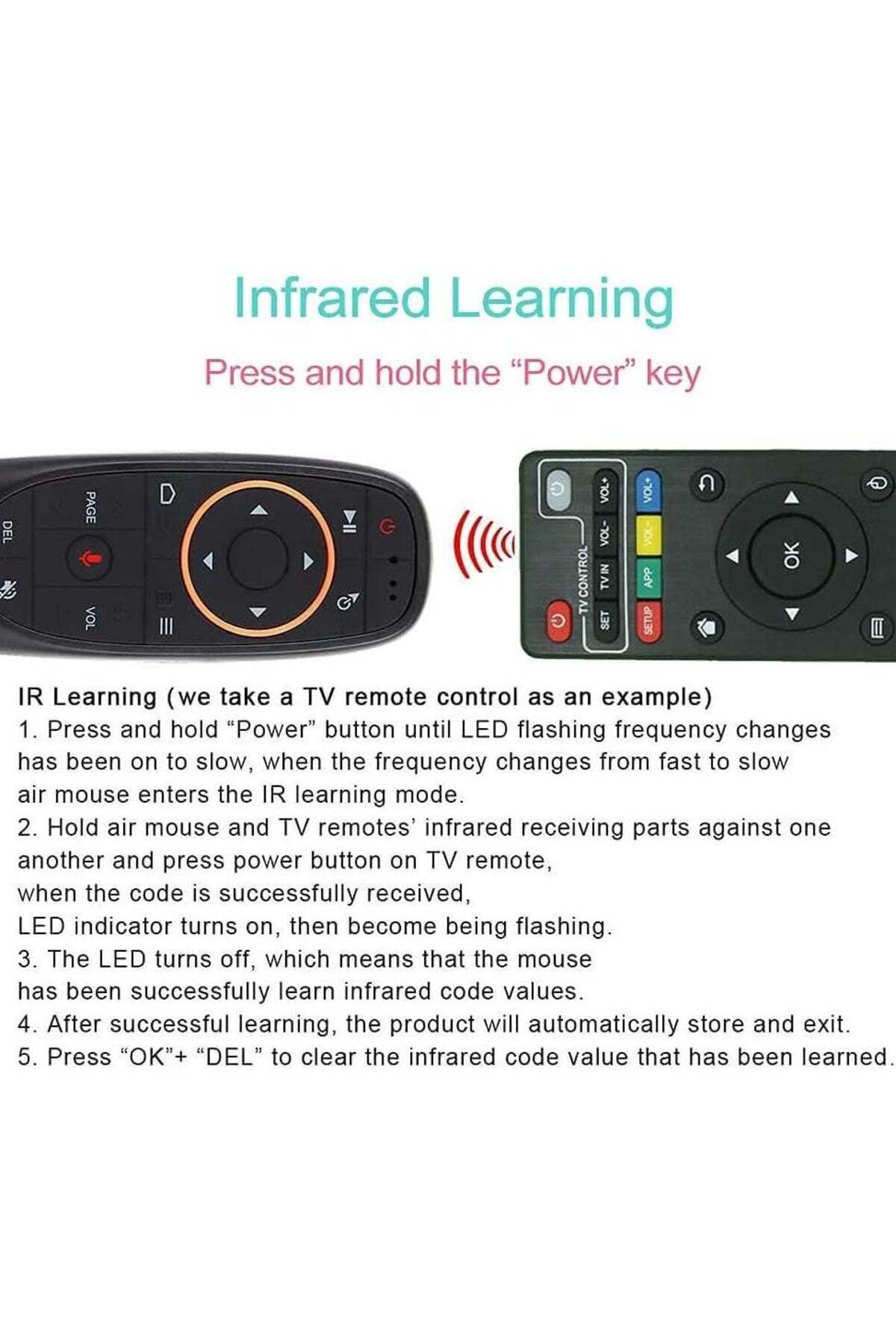 erorex-Wireless Remote Control With Voice Control For Android TV Box Black 7
