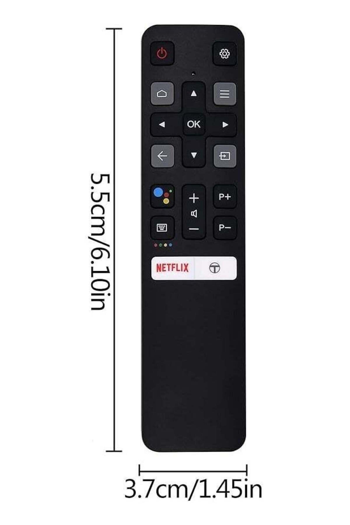 erorex-جهاز تحكم عن بعد عالمي بديل لتلفزيون TCL LED LCD الذكي باللون الأسود 4