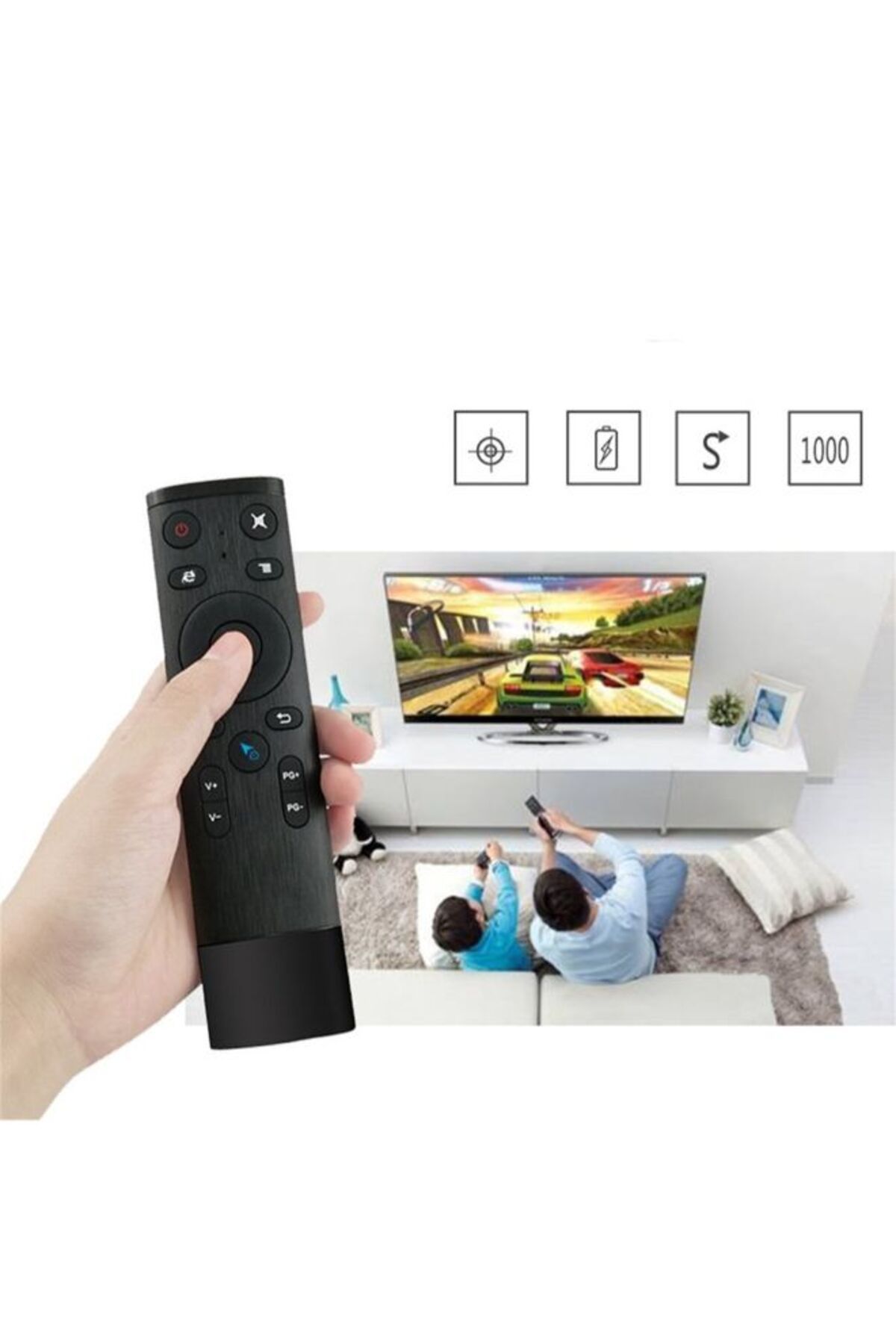 erorex-2.4G Voice Input  Wireless Air Remote Mouse HTPC PC Controller Black 6
