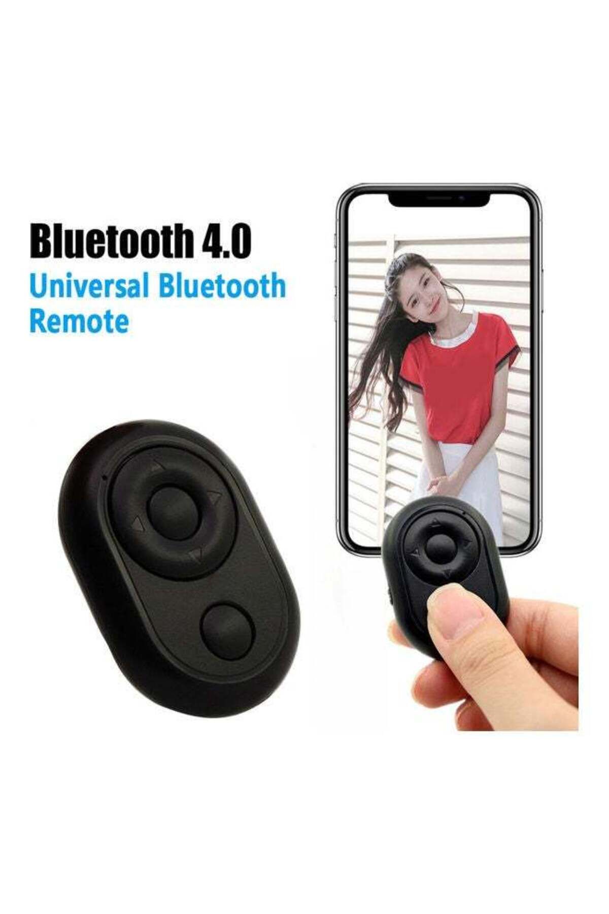 erorex-Mini Wireless Bluetooth Camera Remote Control Selfie Shutter Black 2