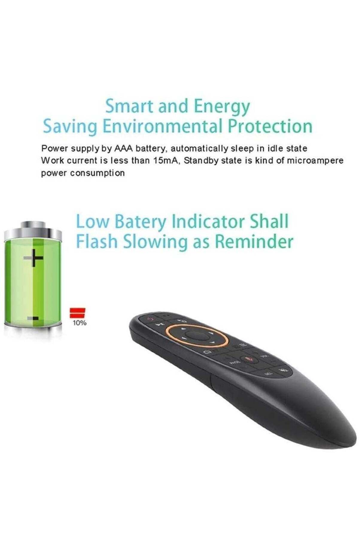 erorex-Wireless Remote Control With Voice Control For Android TV Box Black 7