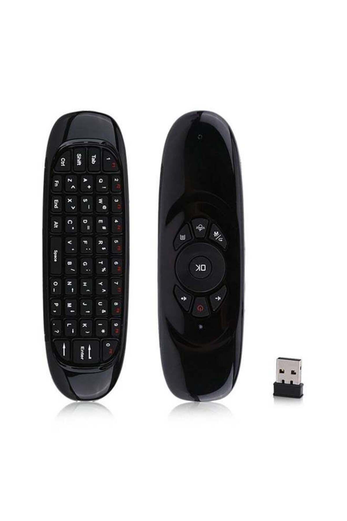 erorex-Wireless Remote Control Keyboard For Android Smart TV/Set Top Box/PC Black 1
