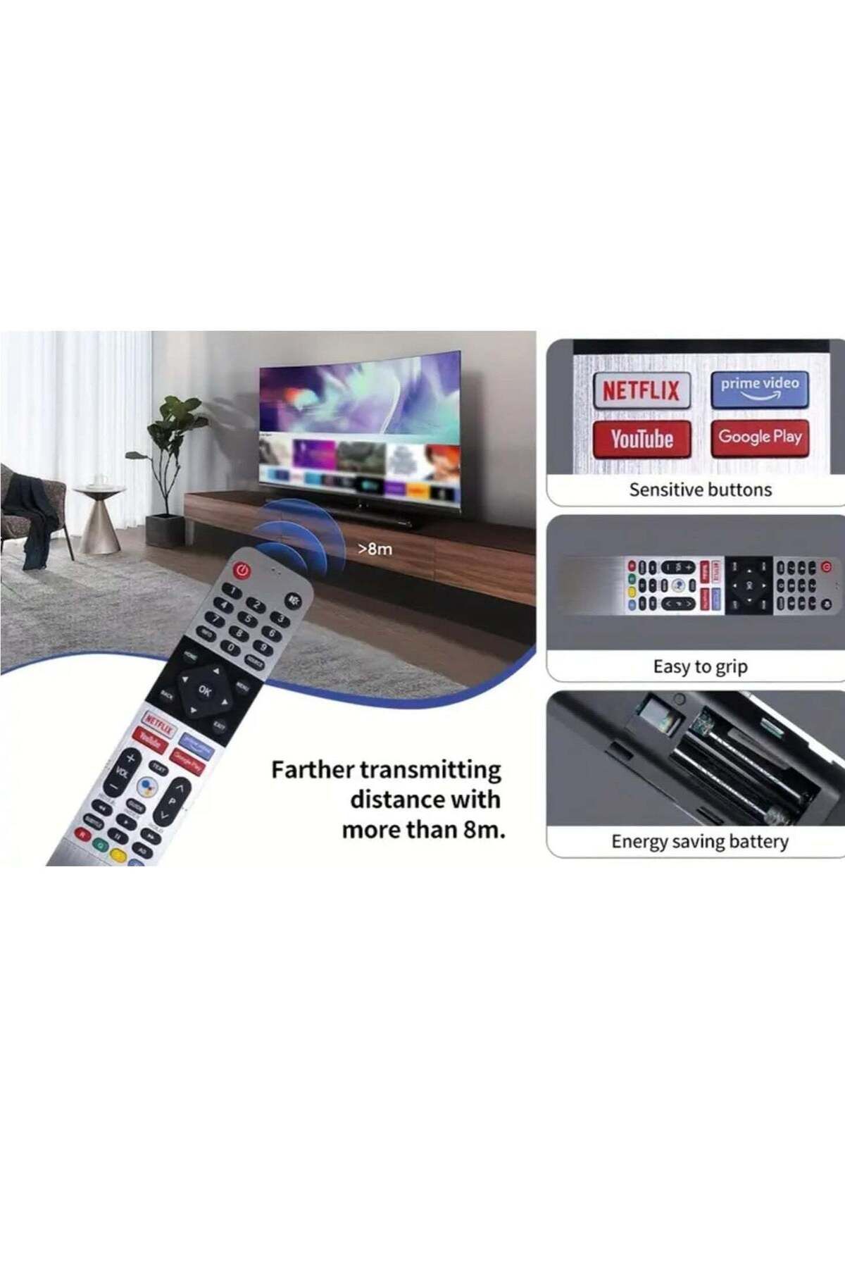 erorex-Universal Remote Control for Skyworth TVs, Replacement for LCD LED and 4K Models, Android Compatible 3