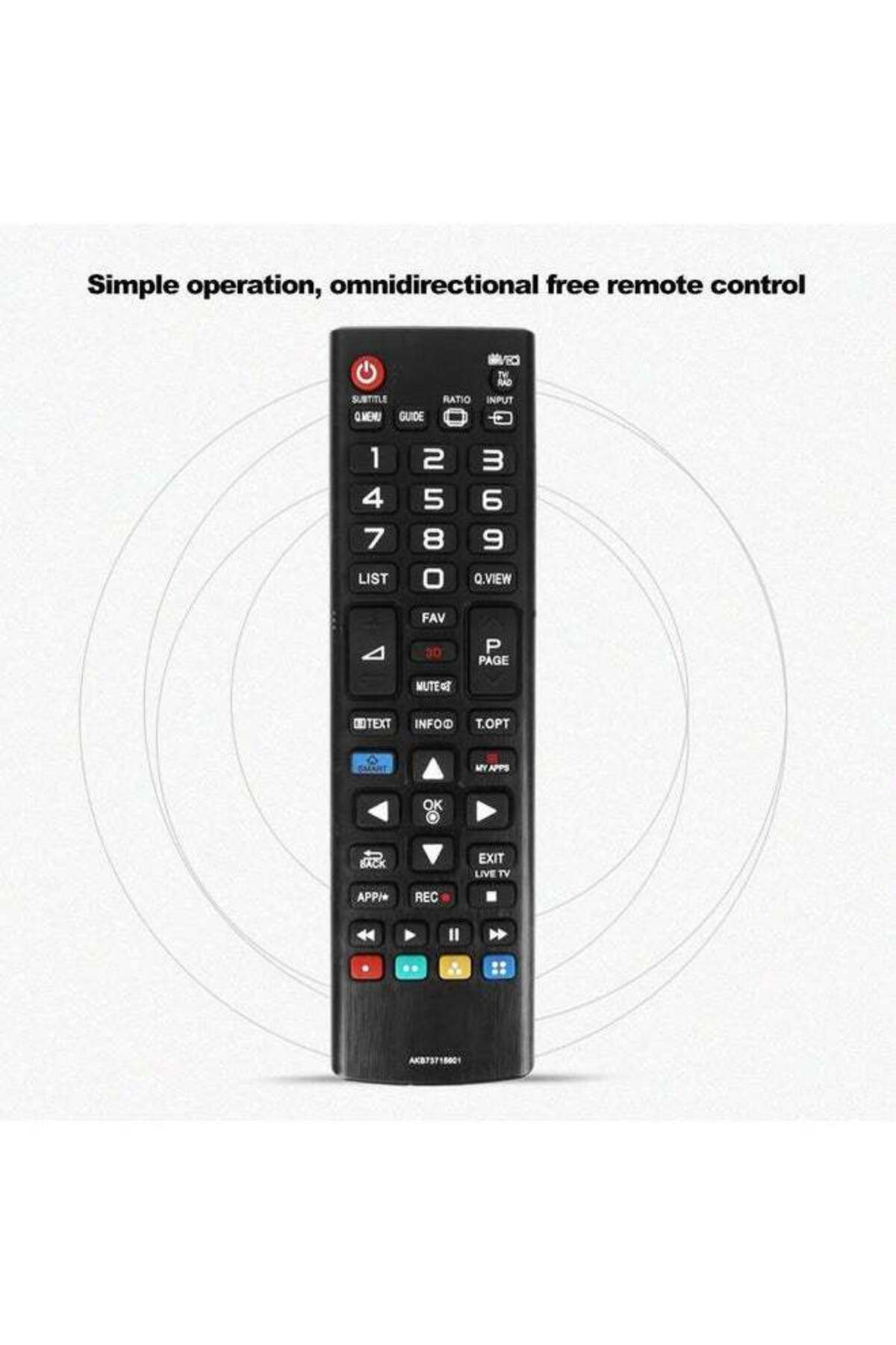 erorex-جهاز تحكم عن بعد لاسلكي بديل للتلفزيون الذكي LG HD LED باللون الأسود 3
