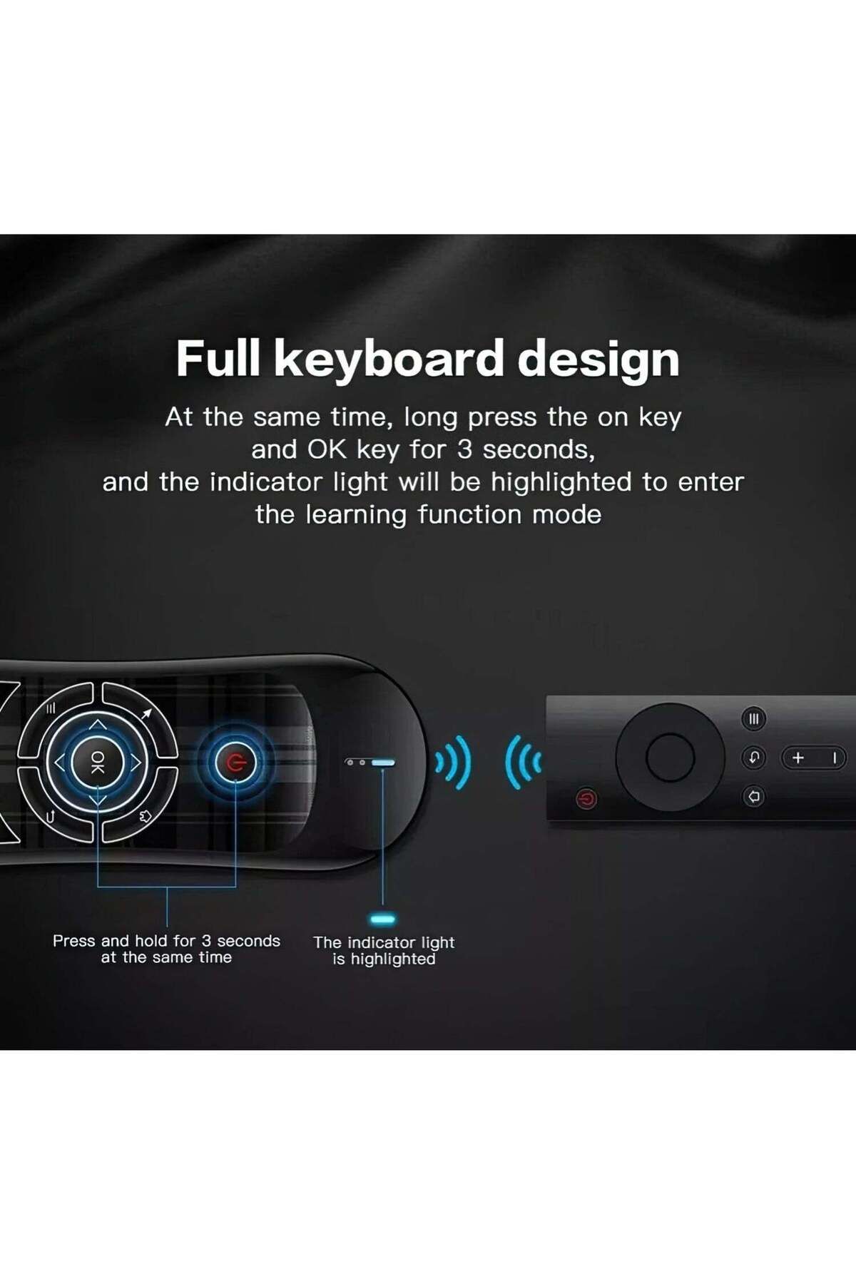 erorex-Wechip R2 Rechargeable/keyboard/air Remote Control (Compatible with TV Box-Android TV-PC-Projector) 4