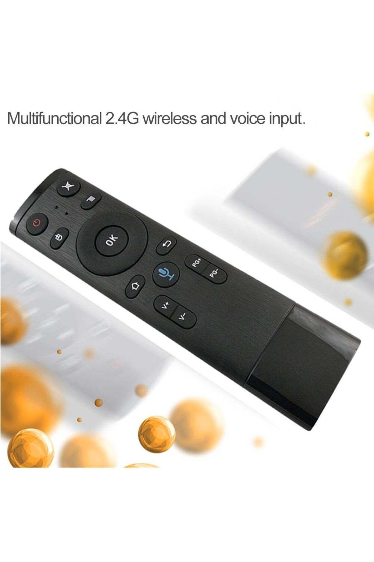 erorex-2.4Hz Wireless Remote Control With USB Receiver Voice Input For Android TV/HTPC/PC/Projector Black 3