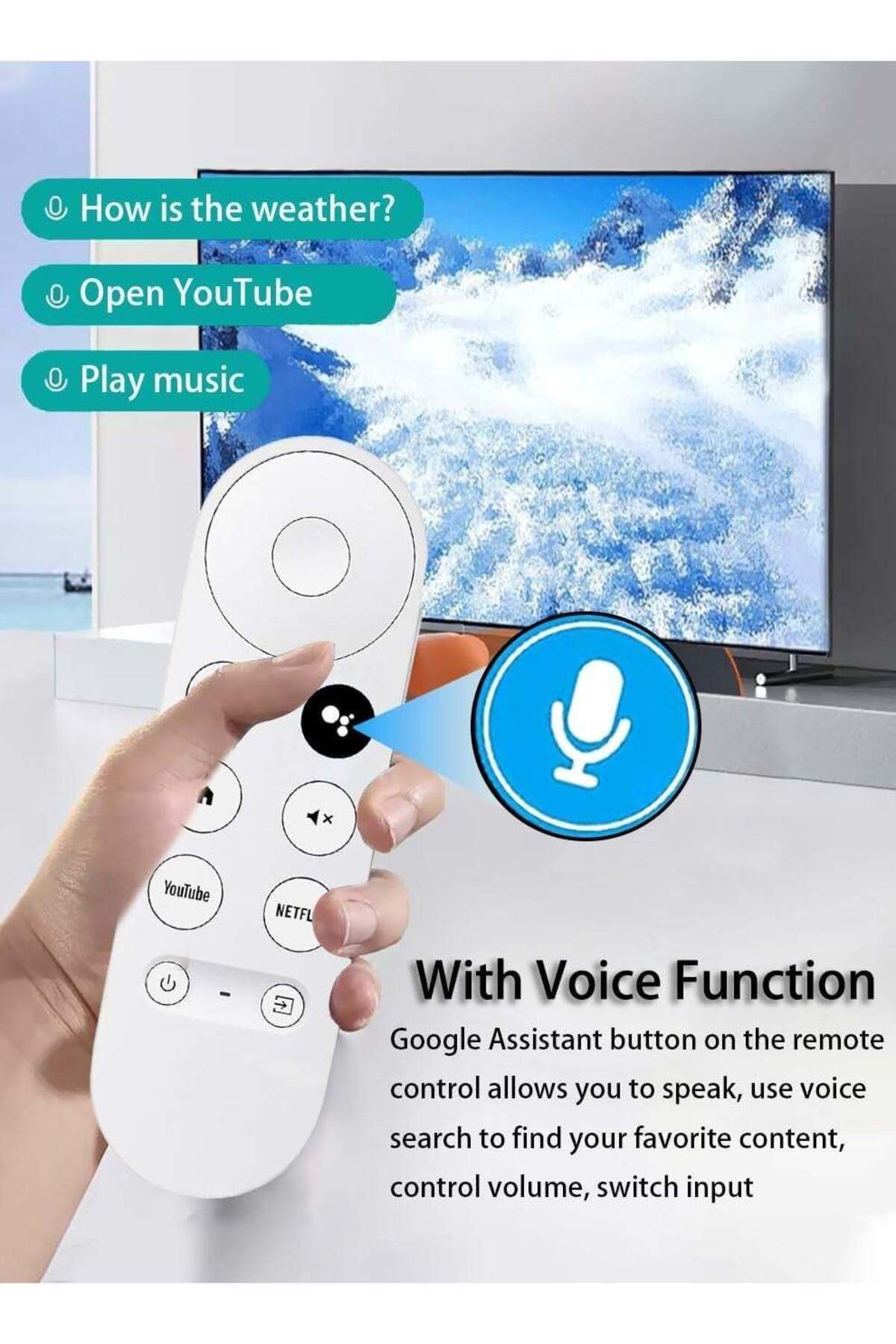erorex-Replacement for Google-Chromecast-Remote, for Chromecast with Google TV Remote 2