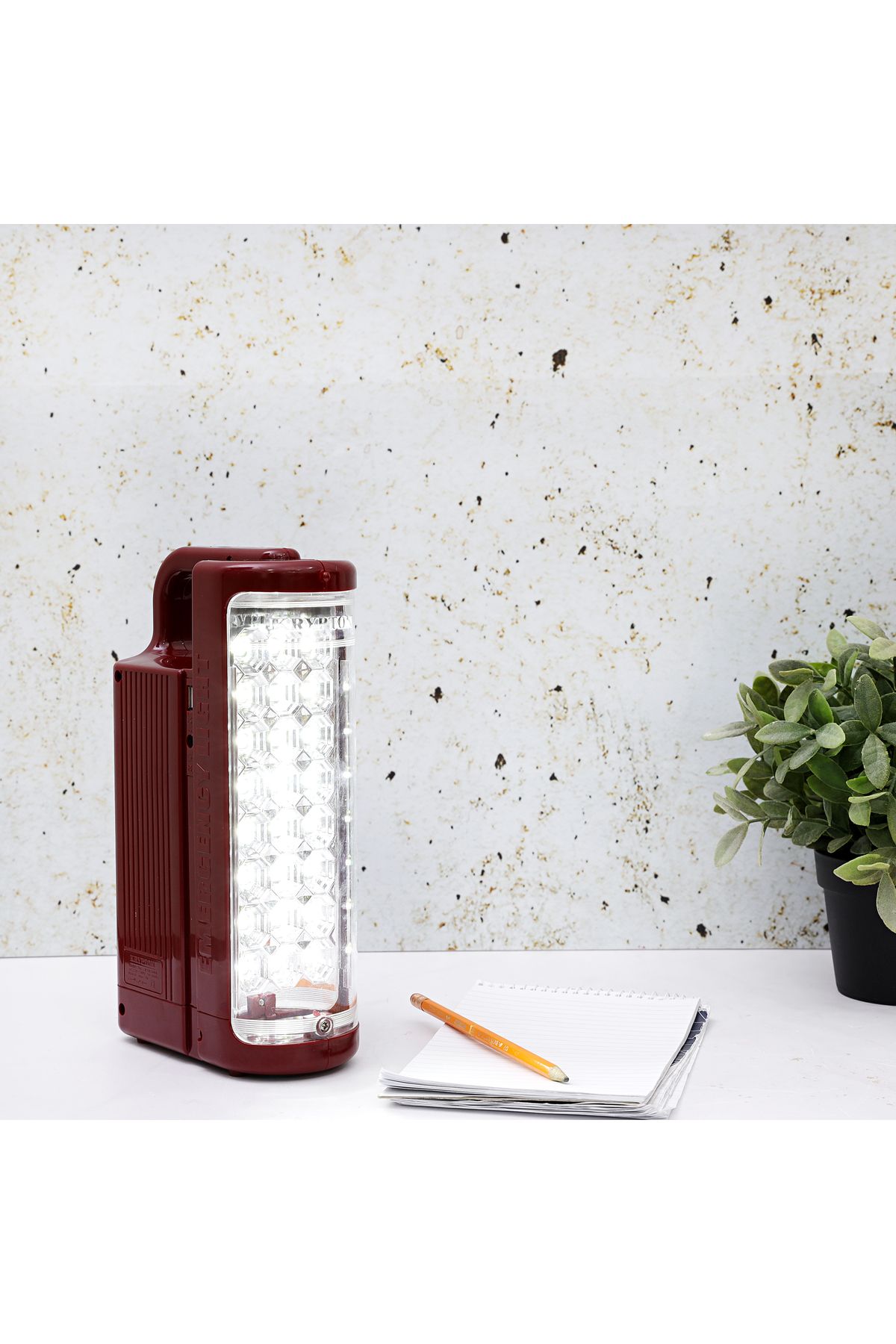 KRYPTON-KNE5094 Rechargeable Led Emergency Light Maroon 6