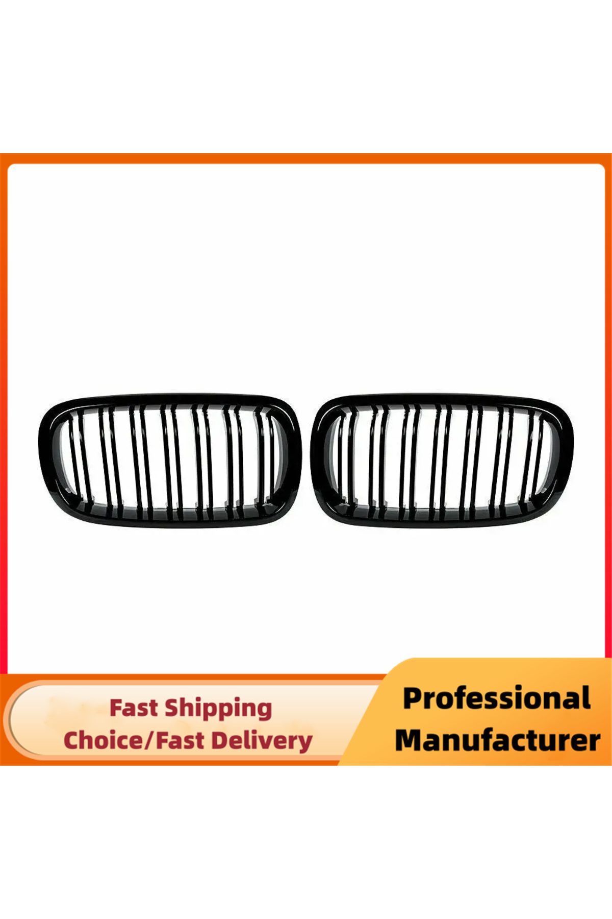 Choice-For BMW F15 F16 X5 X6 F85 F86 2014-2018 Front Bumper Kidney Racing Grille Glossy Black Car Double... 5
