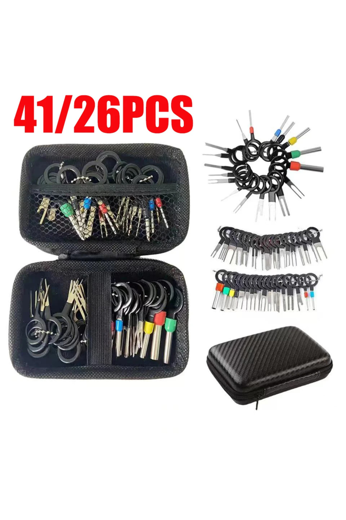 Choice-41PCS with box 41/26pcs Car Terminal Removal Kit Box Wire Plug Connector Extractor Puller Release Pi 8