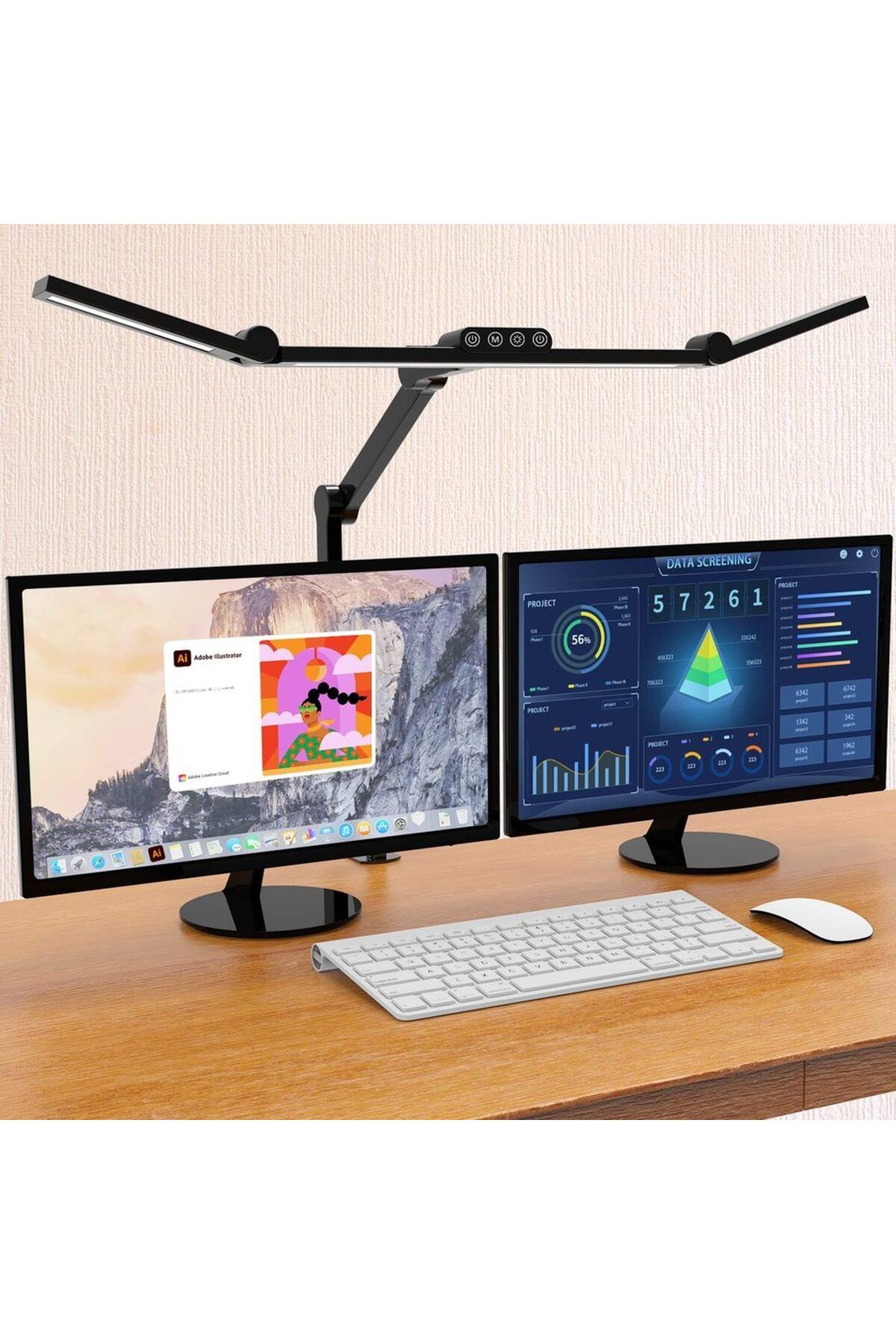aiopp-24W M Led Desk Lamp with Clamp, Architect Desk Lamp for Home Office with Atmosphere Lighting, 24W Ul 1