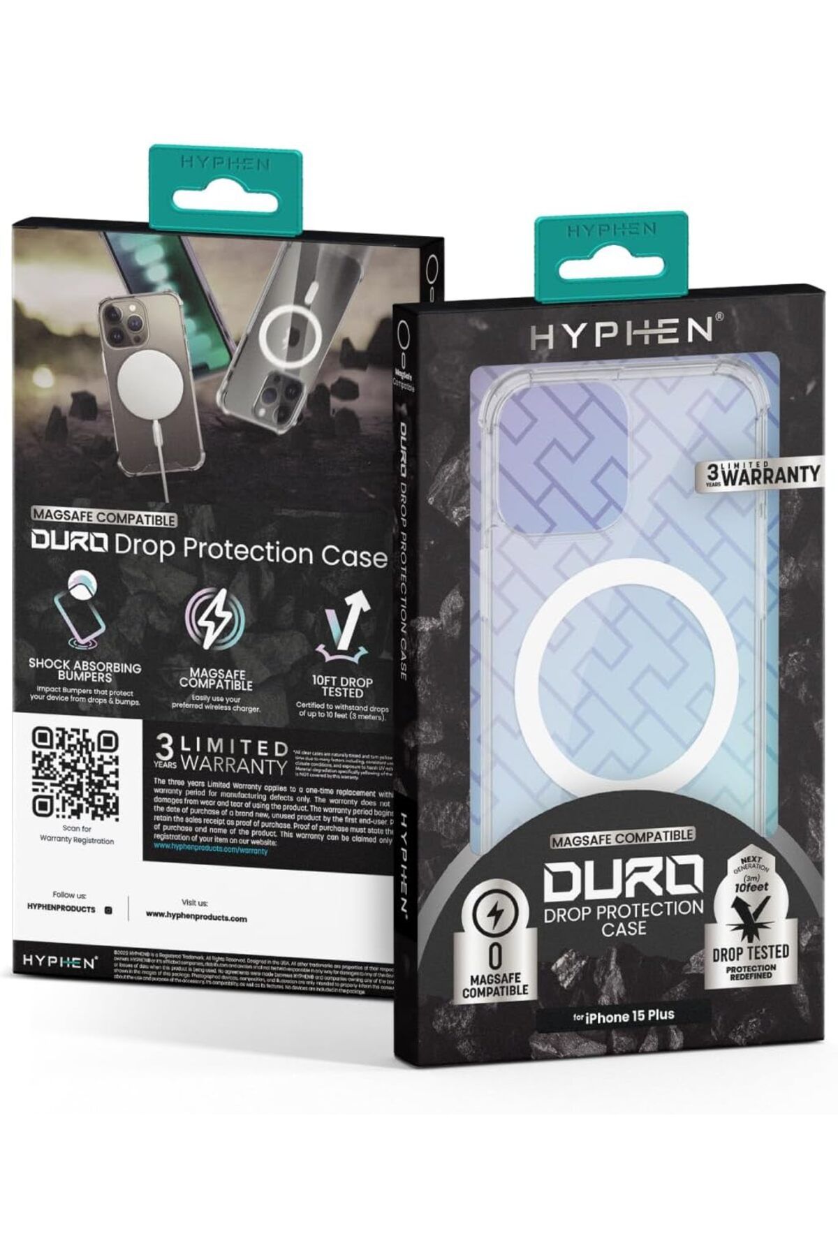 HYPHEN-جراب DURO MagSafe Drop Case - iPhone 15 Plus - مقاس 6.7 بوصة - جراب مقاوم للسقوط من ارتفاع 10 أقدام 4