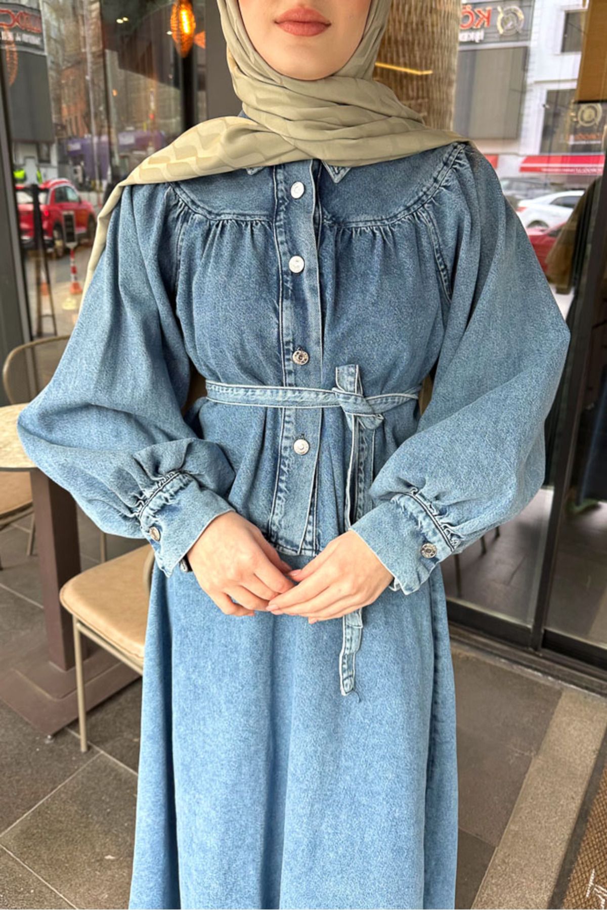 Ovn.-Remy Belted Denim Set - Light Blue 6