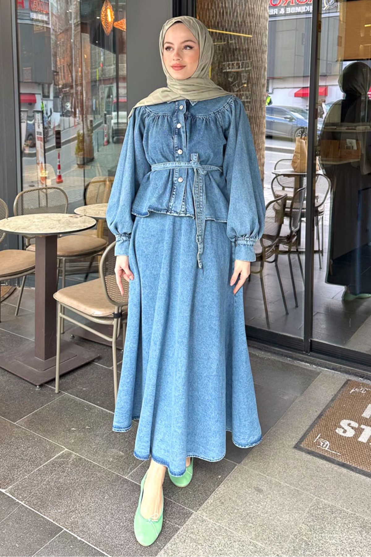 Ovn.-Remy Belted Denim Set - Light Blue 5