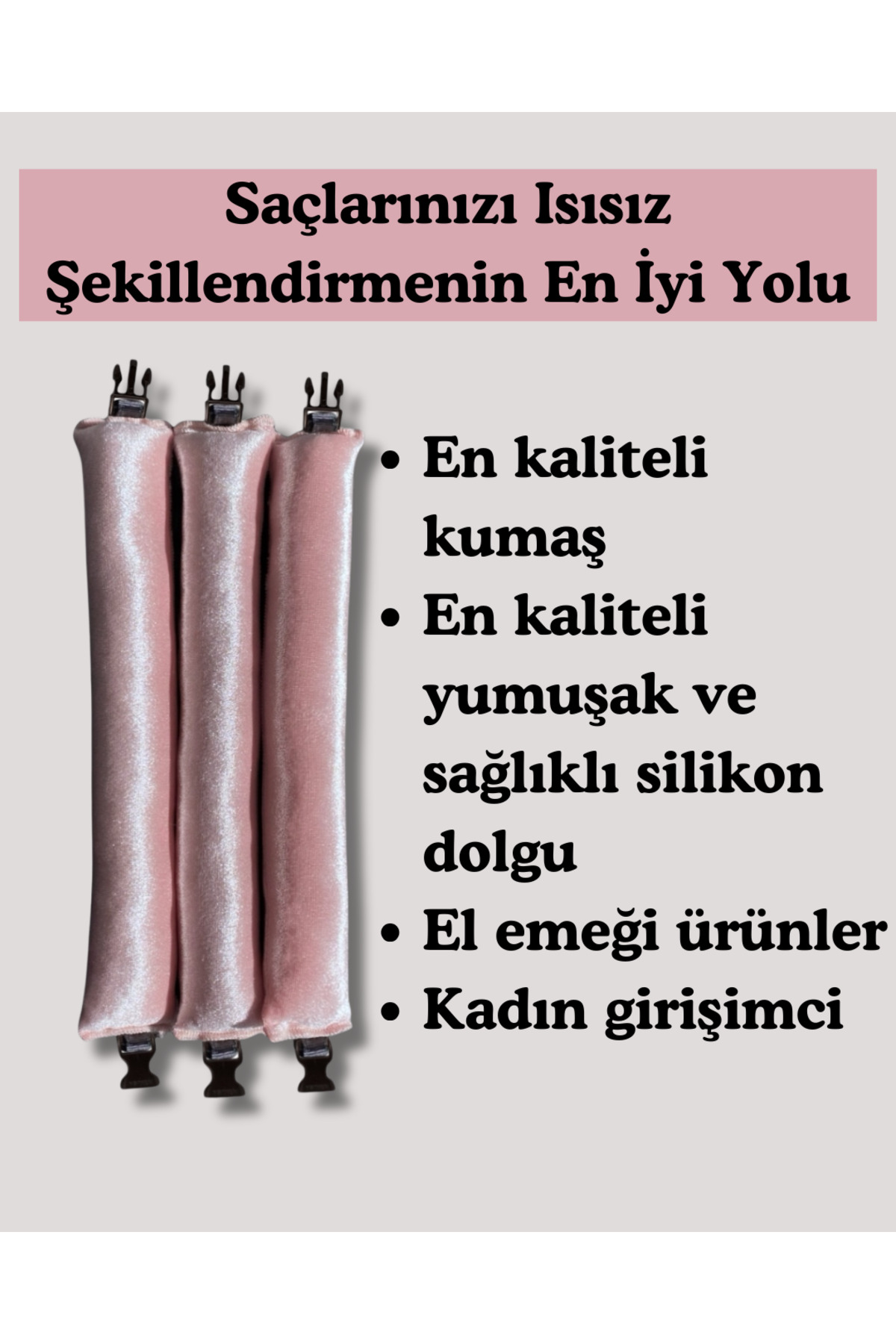 Golden Needle Kadife Saç Şekillendirici Kadife Saç Sosisi ve Kadife Saç Bugidileri Isısız Saç Şekillendirme görsel 6