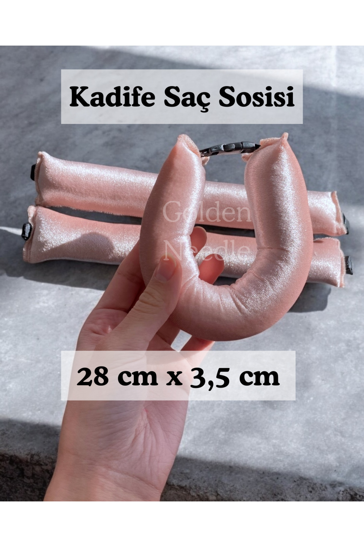 Golden Needle Kadife Saç Şekillendirici Kadife Saç Sosisi ve Kadife Saç Bugidileri Isısız Saç Şekillendirme görsel 3