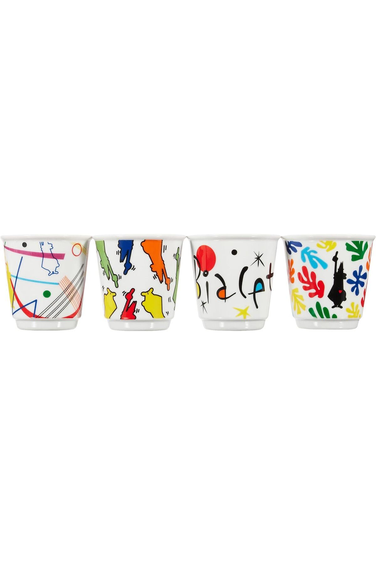 STOREMAX - 4'lü Moka Kahve Bardak Seti - Kulpsuz Kahve Shot Bardağı - Bicchierini - Karma Renk -
