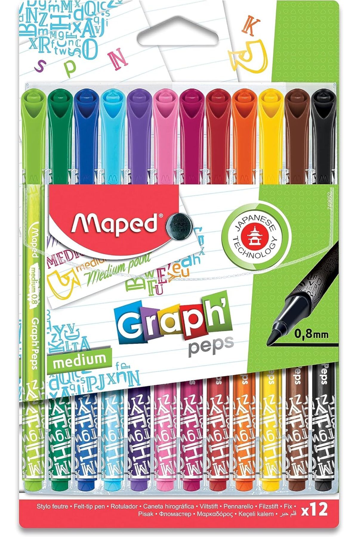 STOREMAX bystoreby 749652 Felt Tıp 12 Renk Keçeli Kalem NewDesing 646268
