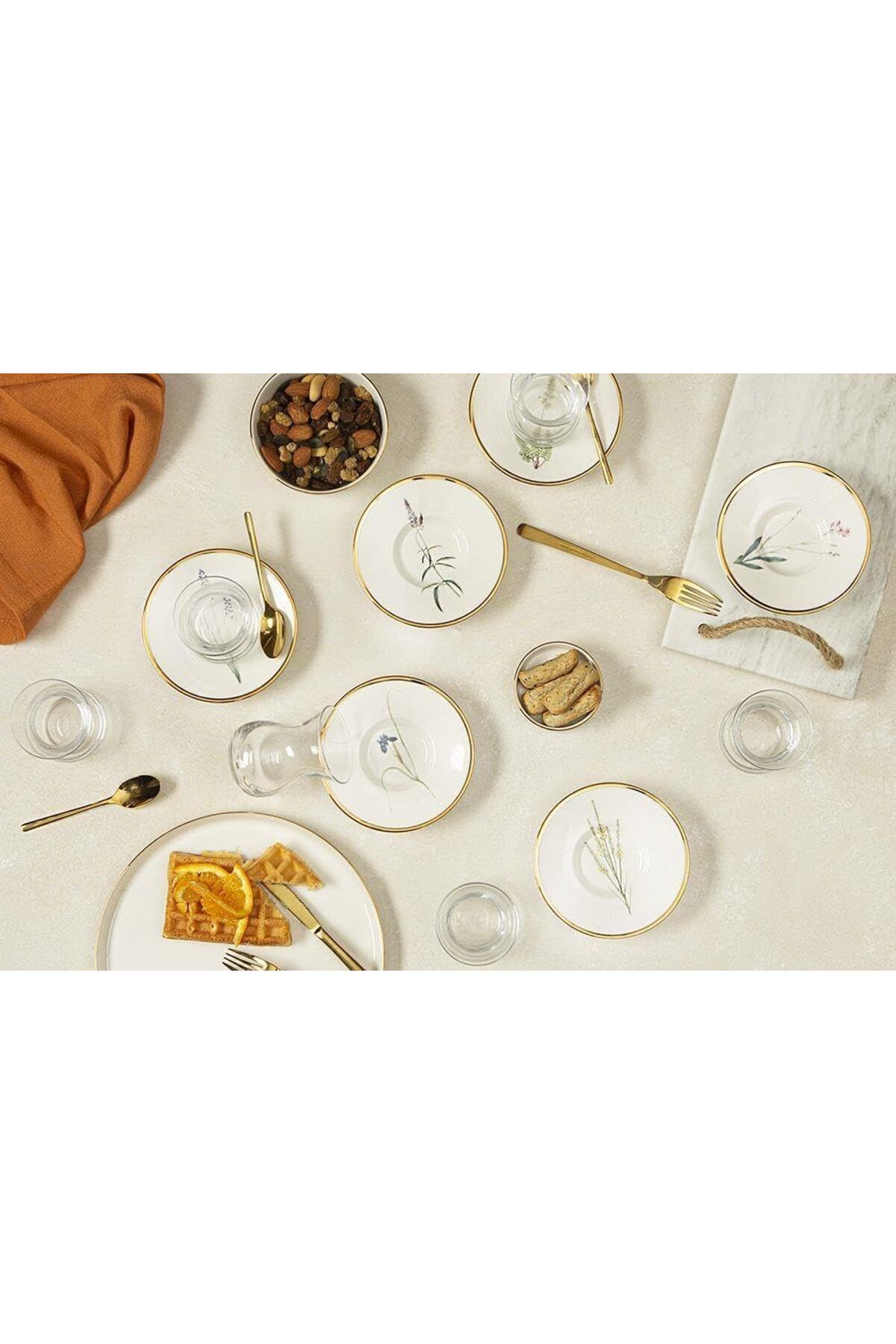 STOREMAX Botanical 12 Parça 6 Kişilik Çay Takımı