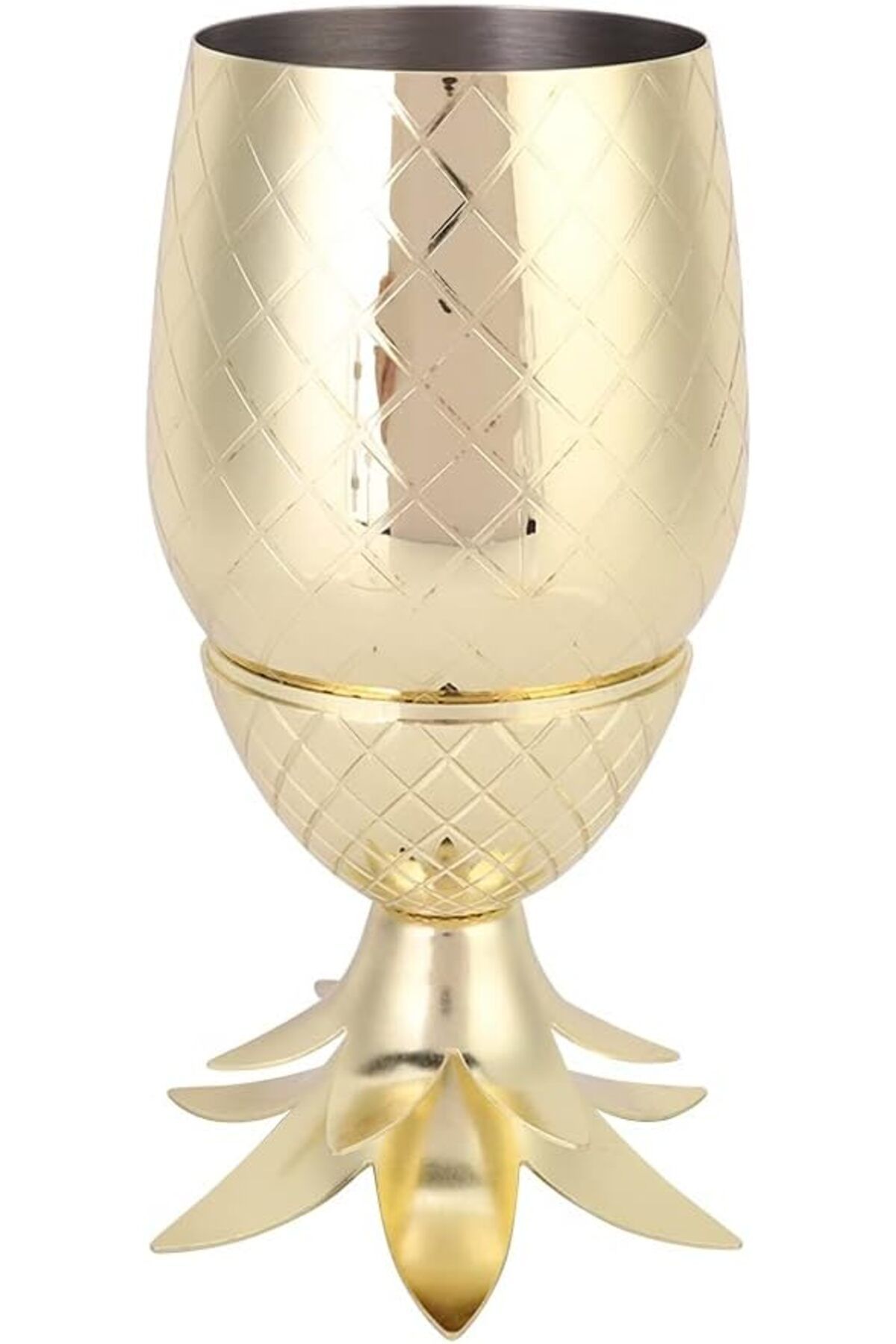 STOREMAX lvnmblya Ananas Şekli Paslanmaz Çelik Kokteyl Bardağı, Metal Şarap Bardağı Kırılmaz Martini