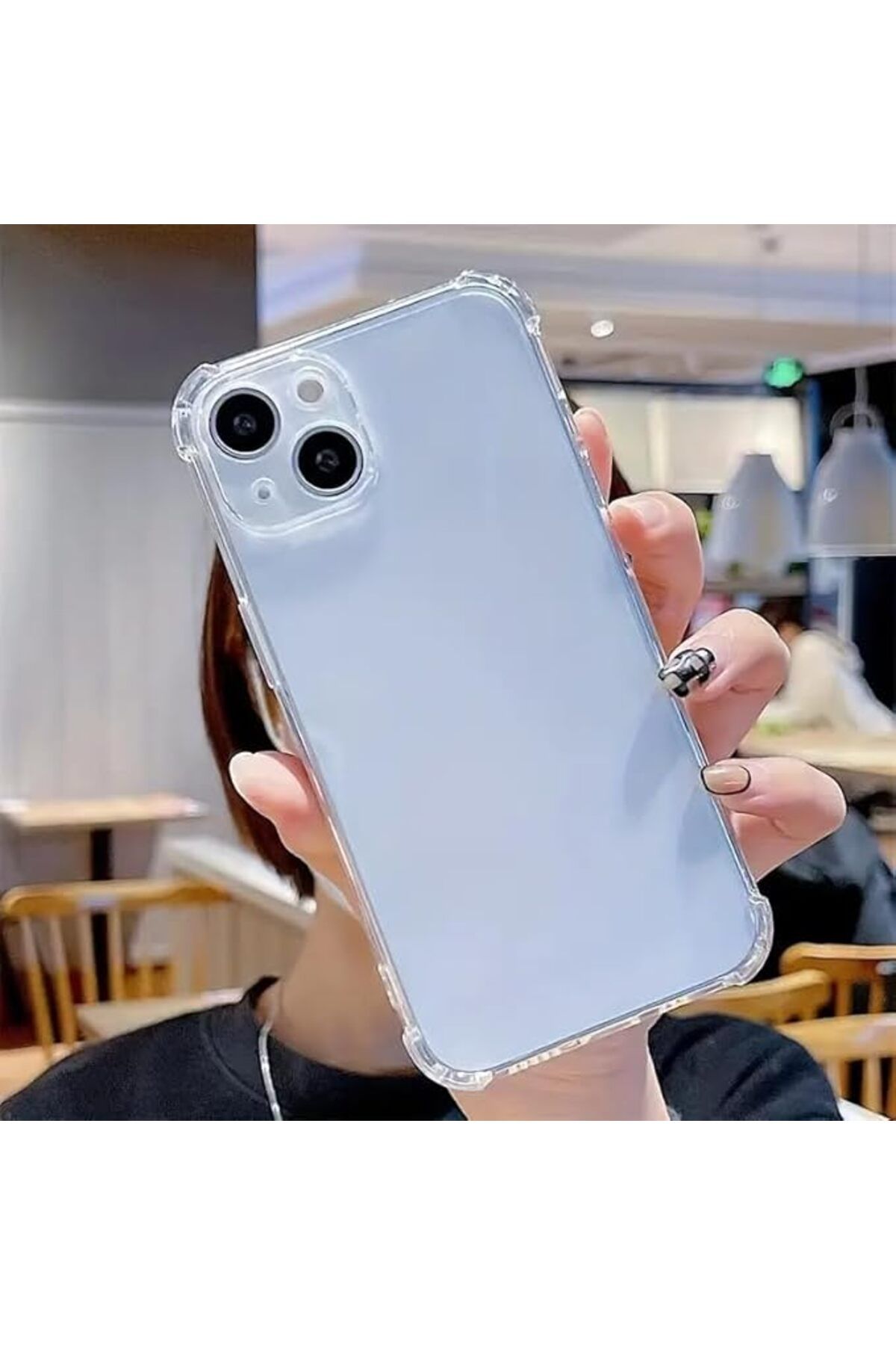 STOREMAX cmllashop iPhone 15 Uyumlu Anti Shock Darbe Emici 15 (6.1') Şeffaf Silikon TPU Clear Kılıf, Trans