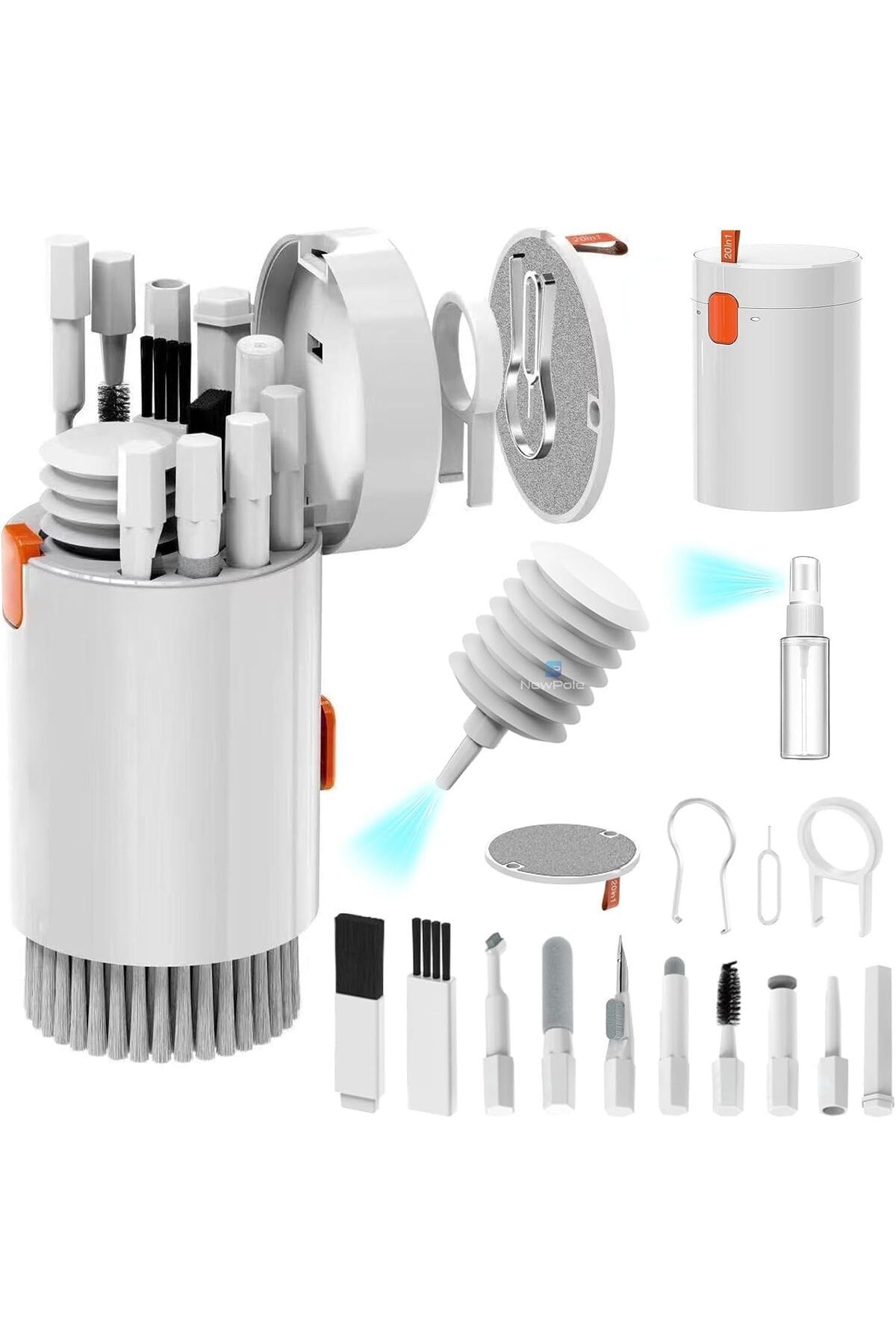 STOREMAX dlshop 20'si 1 Arada Temizleme Seti, Klavye Temizleme Fırçası, AirPods İçin Kulaklık Temizleme