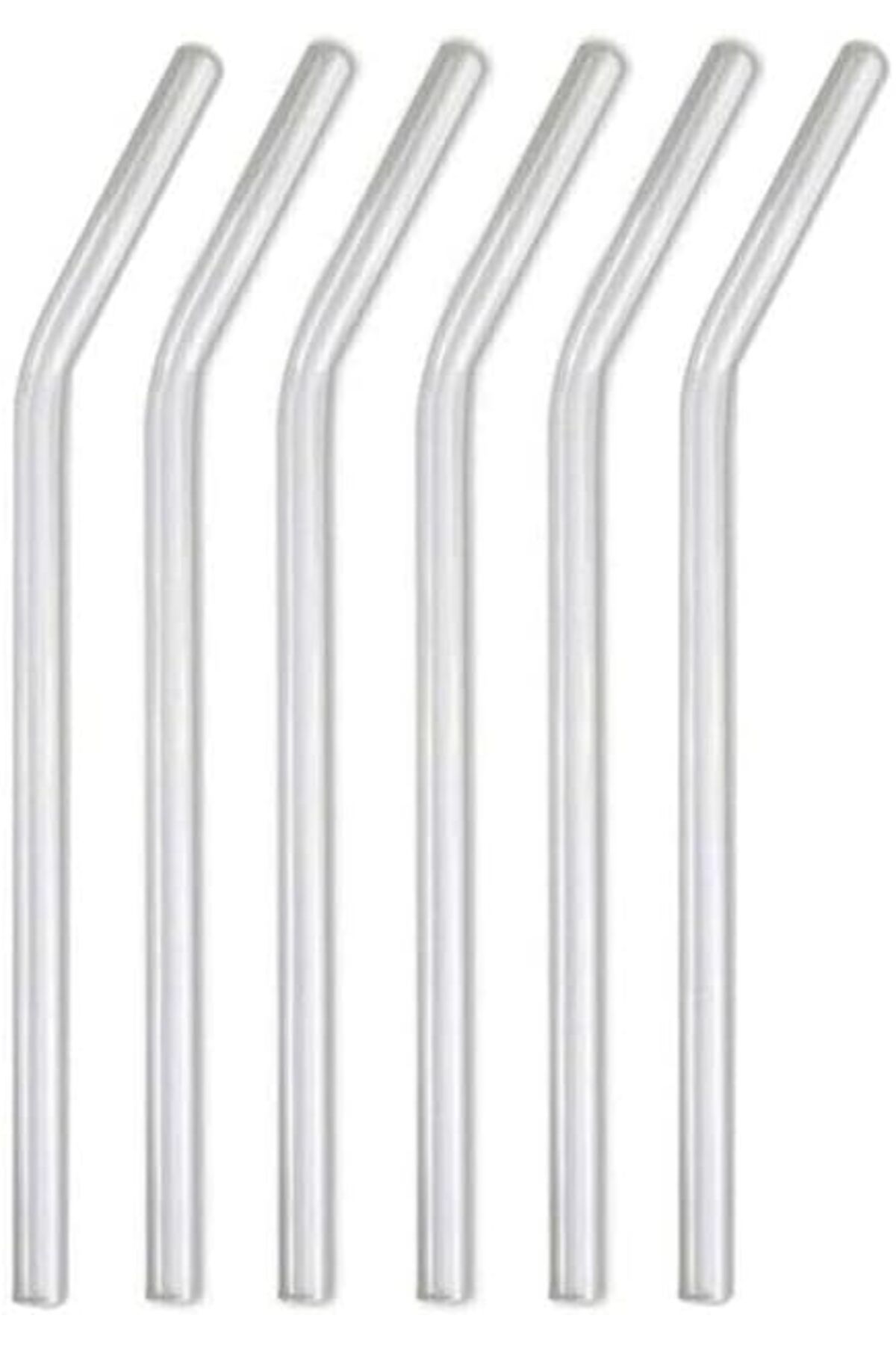 yenibagshop Life 6 lı Şeffaf Eğimli Cam Pipet MIT1003