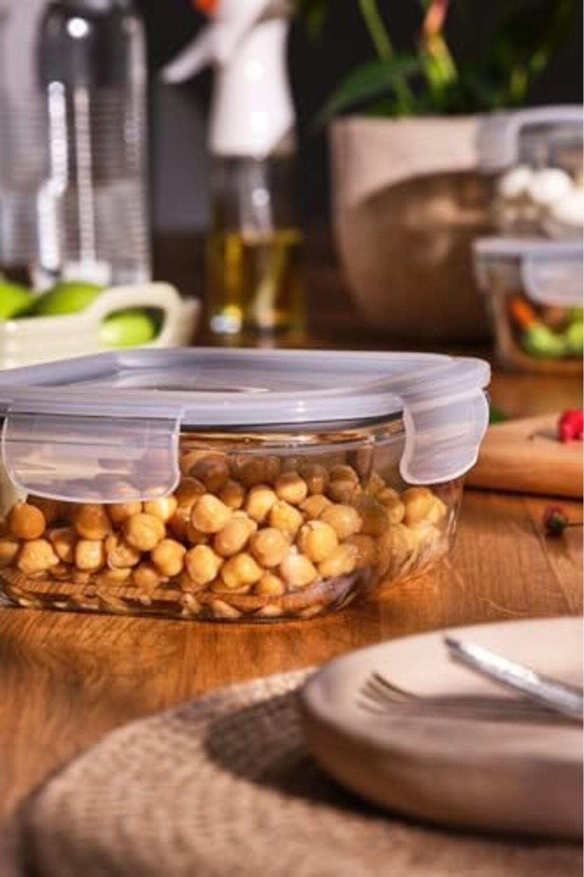 STOREMAX srhtDS Luna 800 ml Borosilikat Saklama Kabı Desing 266450