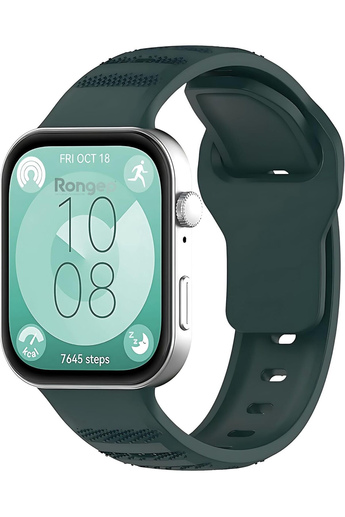 STOREMAX nffashopm Watch Fit 3 İle Uyumlu Rugged Silikon Kordon Premium Kalitede Rahat ve Yumuşak Bileği R