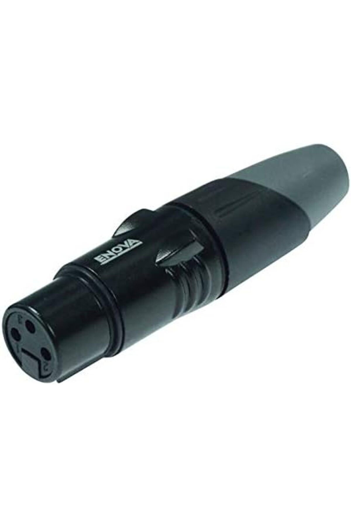 yenibagshop XLR Kablo Konnektörü Dişi 3-Pin Siyah Muhafaza Ve Gri Koruma, Lehim Bağlantı Yuvaları