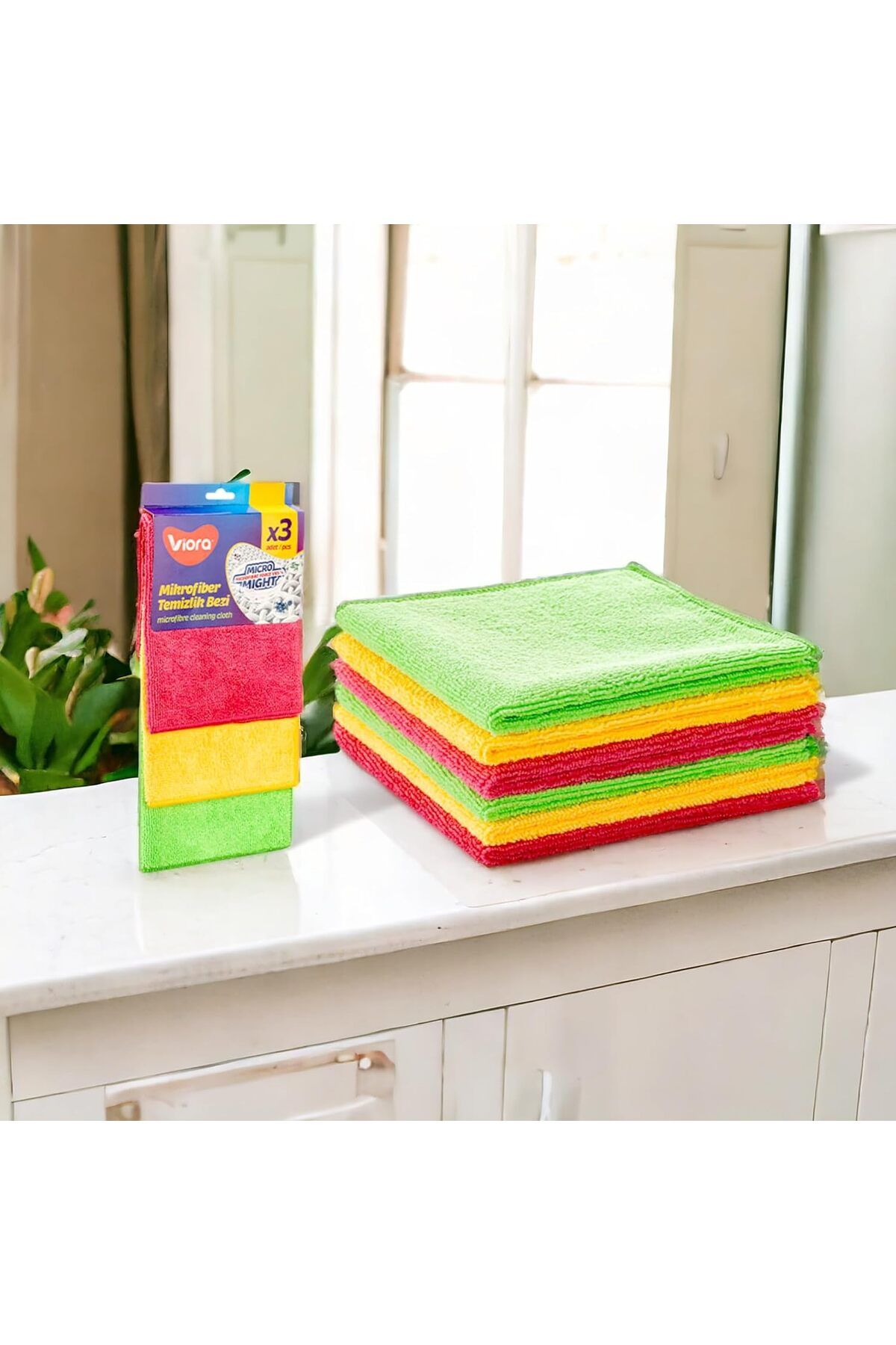 STOREMAX ysstorex Micromight Force Mikrofiber Temizlik Bezi 32x32 cm 3'lü - Etkili ve Çok Yönlü Temizlik