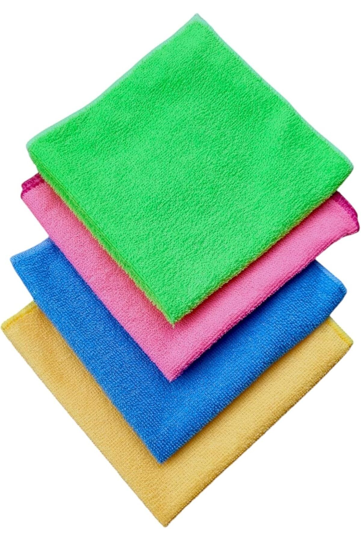 STOREMAX htpshopmx Temizlik Bezi 4'lü Paket - 40x40 cm, Yüksek Emici, Tüy ve Hav Bırakmaz, Çabuk Kuruyan