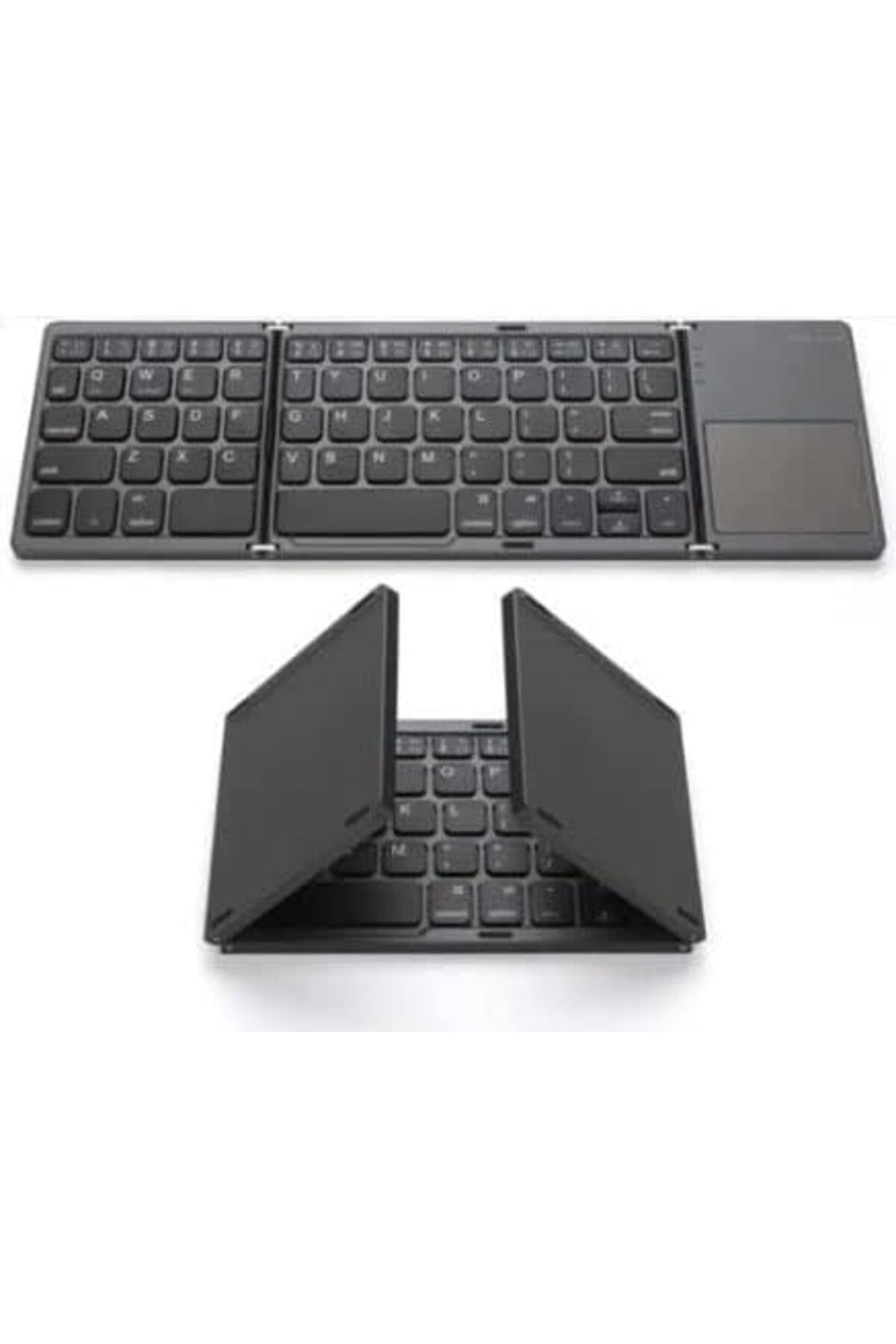 STOREMAX dlshop Bluetooth Klavye 3 Katmanlı Katlanabilir Portatif Taşınabilir Şık Ve Kullanışlı Dokun