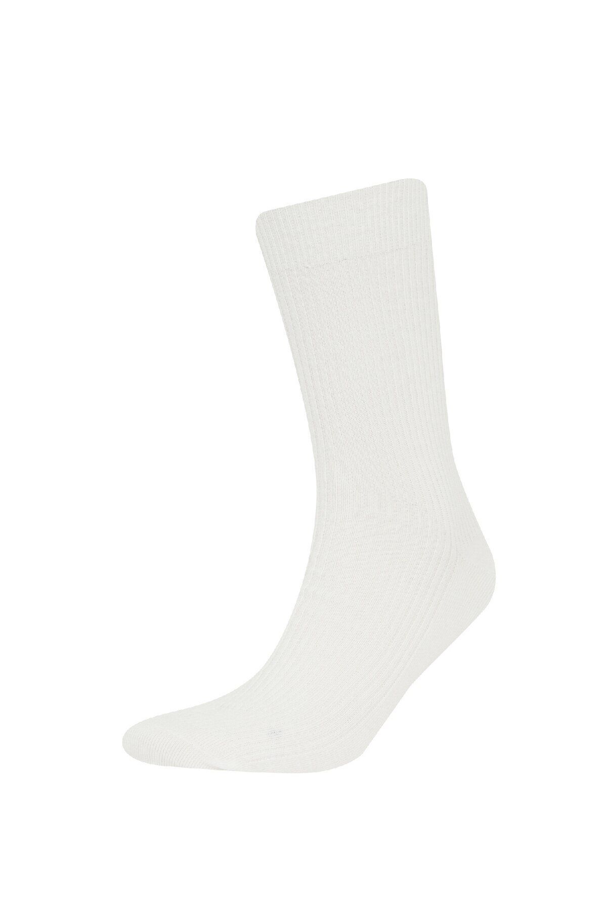 DeFacto-Men's Seamless Comfortable Elastic 5-Piece Combed Cotton Long Socks E7870Axns 3