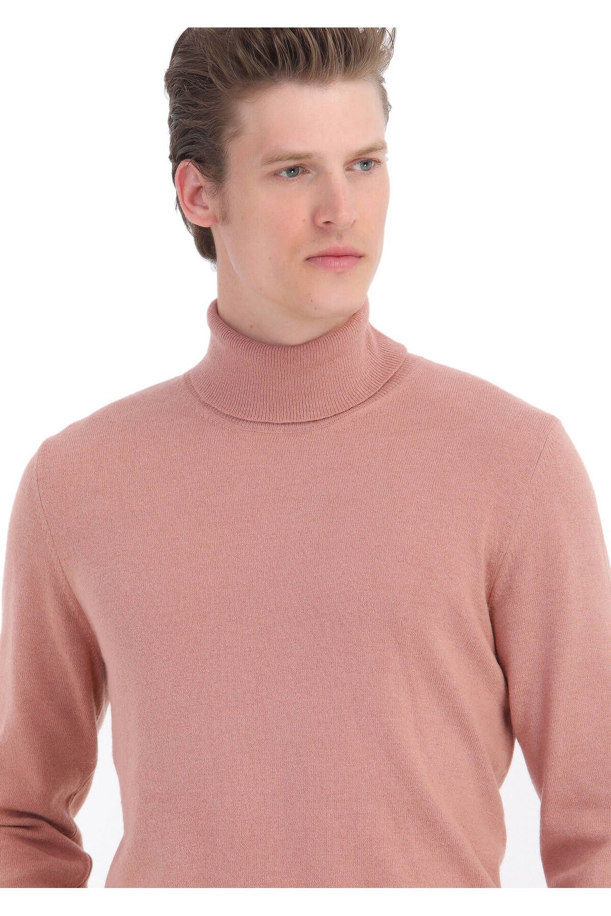 Ramsey-Turtleneck Jacquard Salmon Wool Blended Knitwear 4