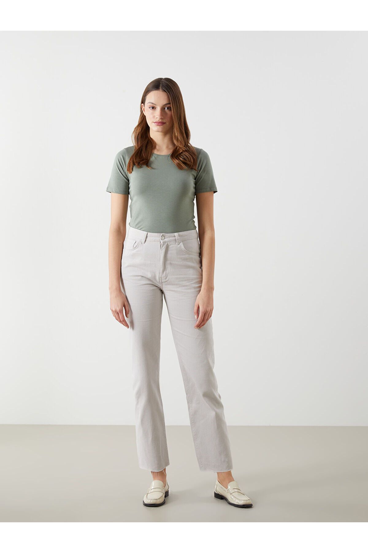 LC Waikiki Standart Fit Gabardin Kadın Pantolon