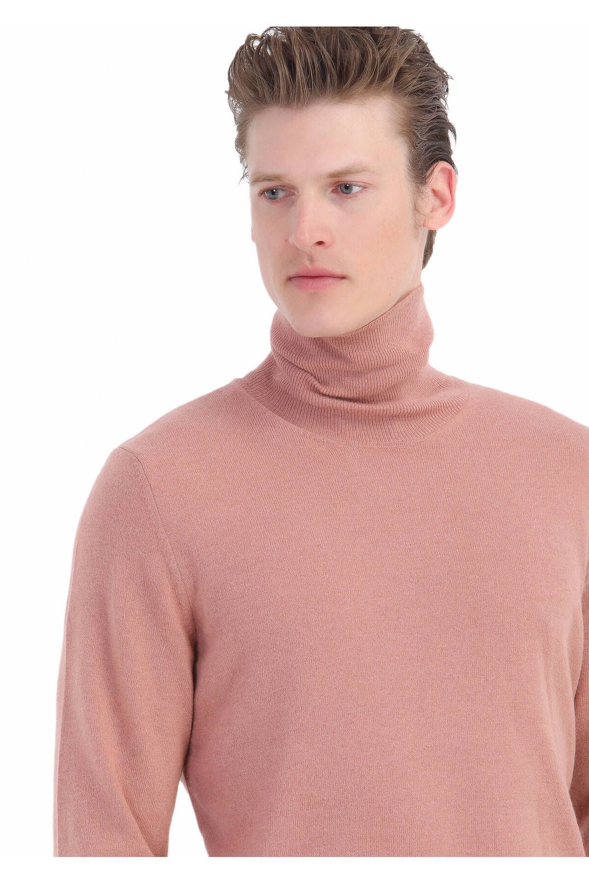 Ramsey-Turtleneck Jacquard Salmon Wool Blended Knitwear 5