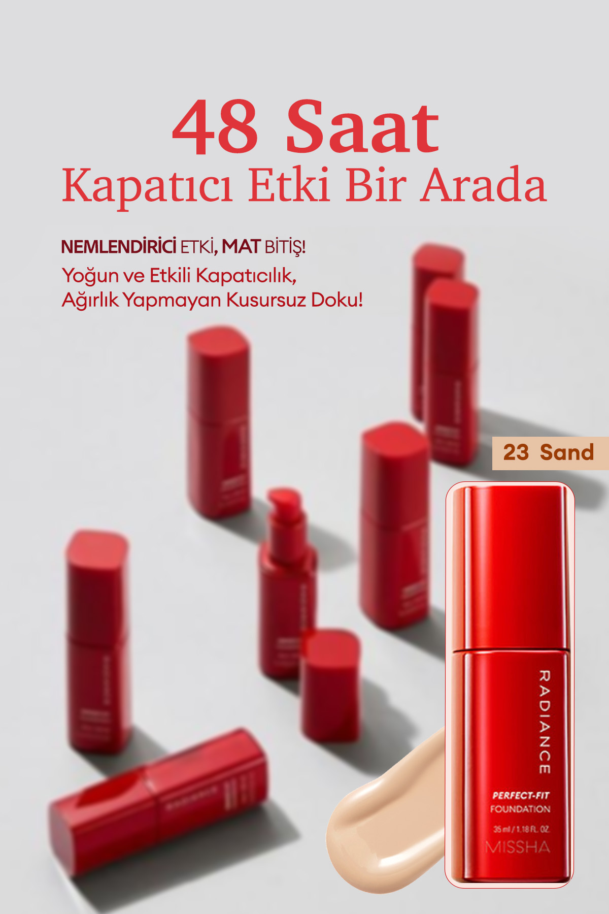 کرم پودر مات و بادوام رادیانس پرفکت فیت (شماره ۲۳ شنی) SPF30+/PA+++ — بژ ۱۰۰۶۷ — تصویر 3 از 9