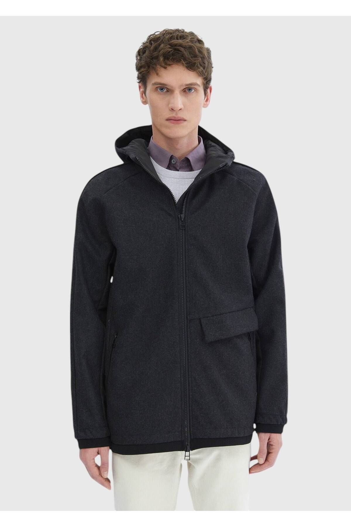 Ramsey-Dark Grey Weaving Coat 5