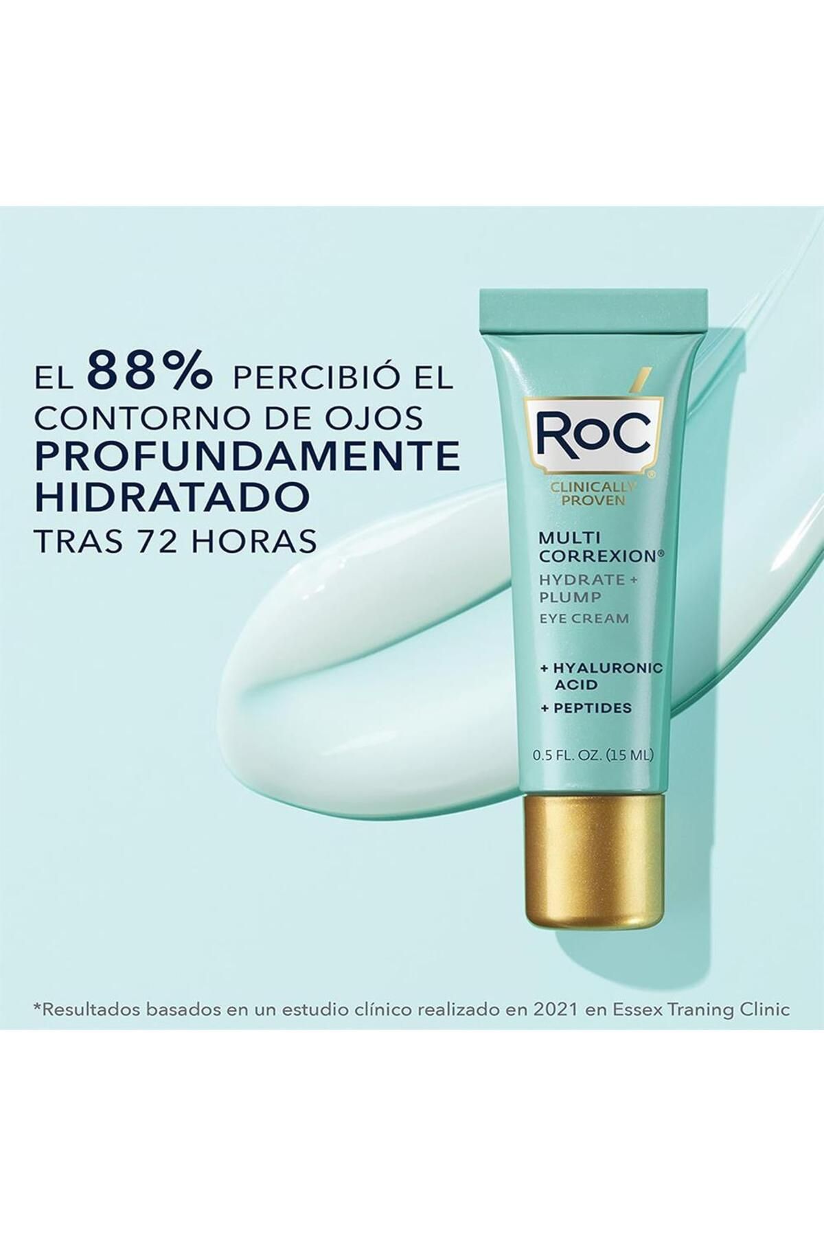 Roc-Hydrat + Plump Cream Ojos Con Ácido Hialurónico Roc 15 ml 2