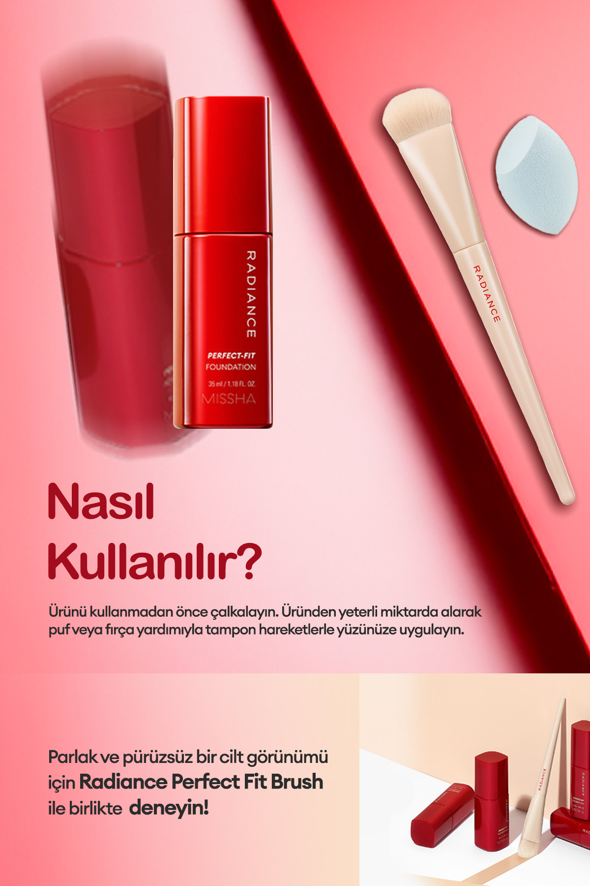 کرم پودر مات و بادوام رادیانس پرفکت فیت (شماره ۲۳ شنی) SPF30+/PA+++ — بژ ۱۰۰۶۷ — تصویر 7 از 9