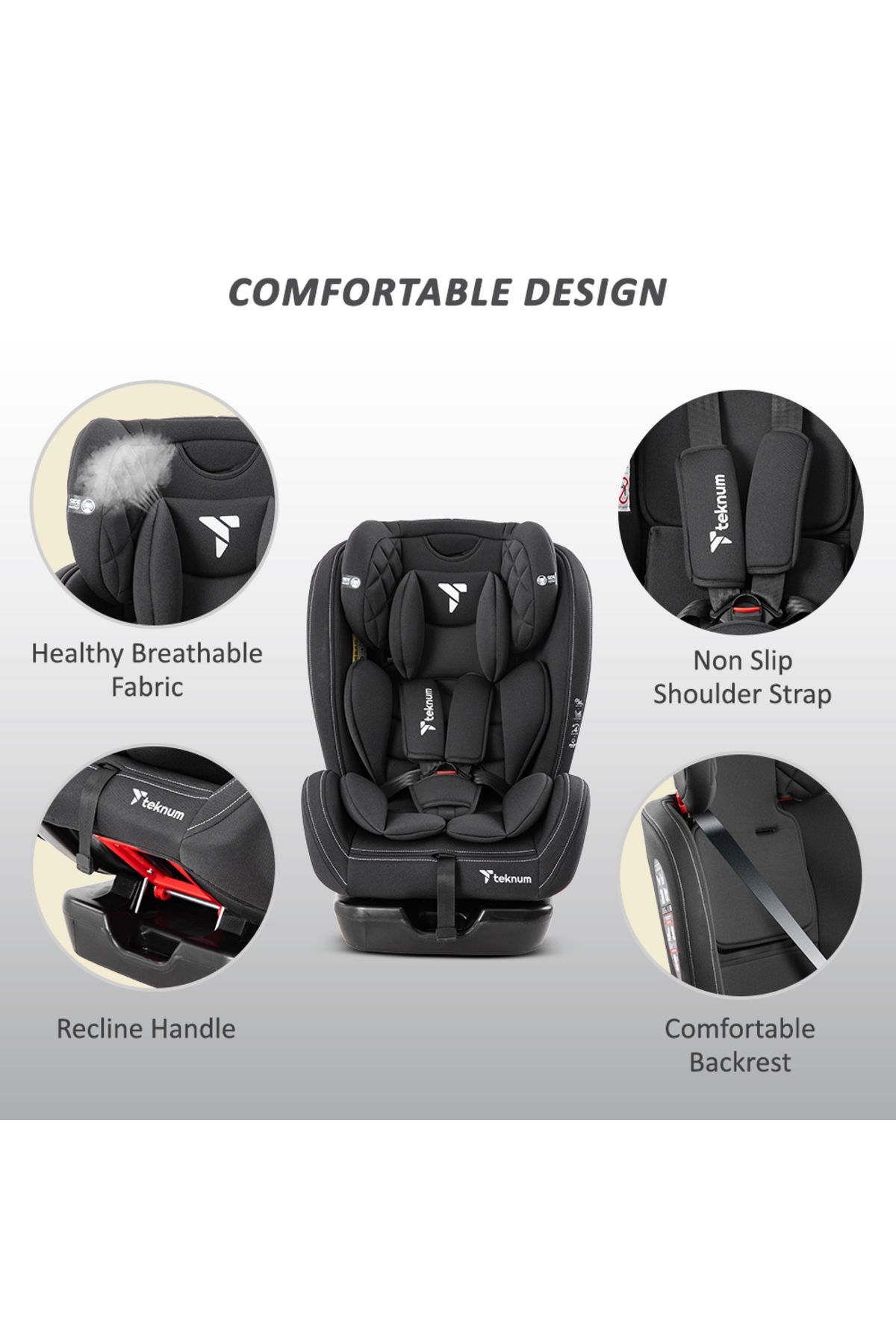 TEKNUM-Teknum Evolve 2 Car Seat 0-12yrs - Black 7